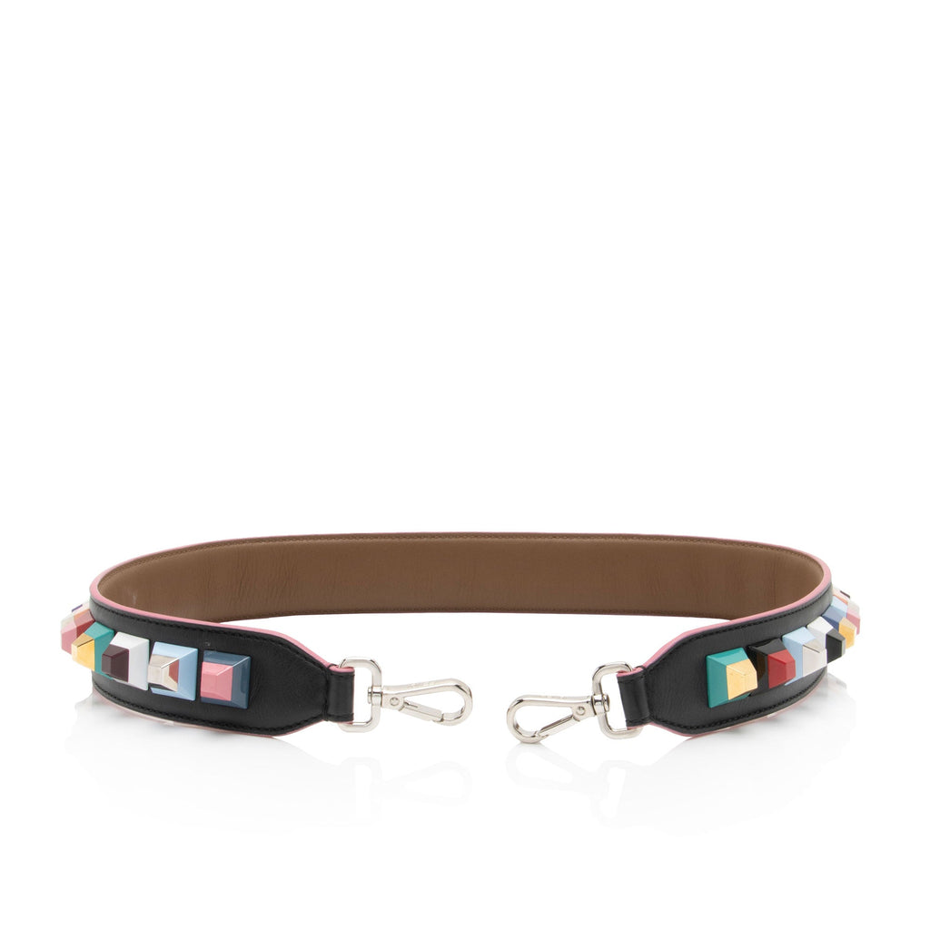 Fendi Studded Leather Strap You Shoulder Strap