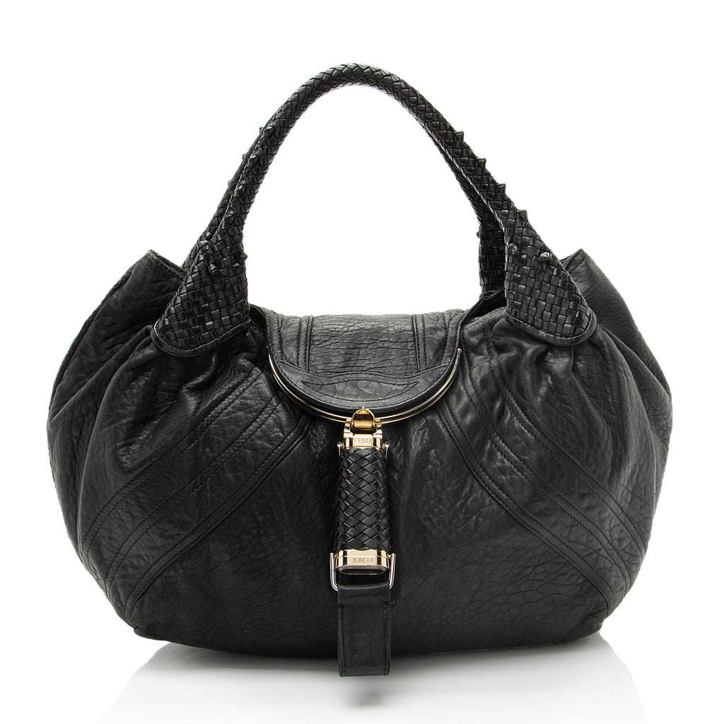 Fendi Tortuga Leather Spy Satchel
