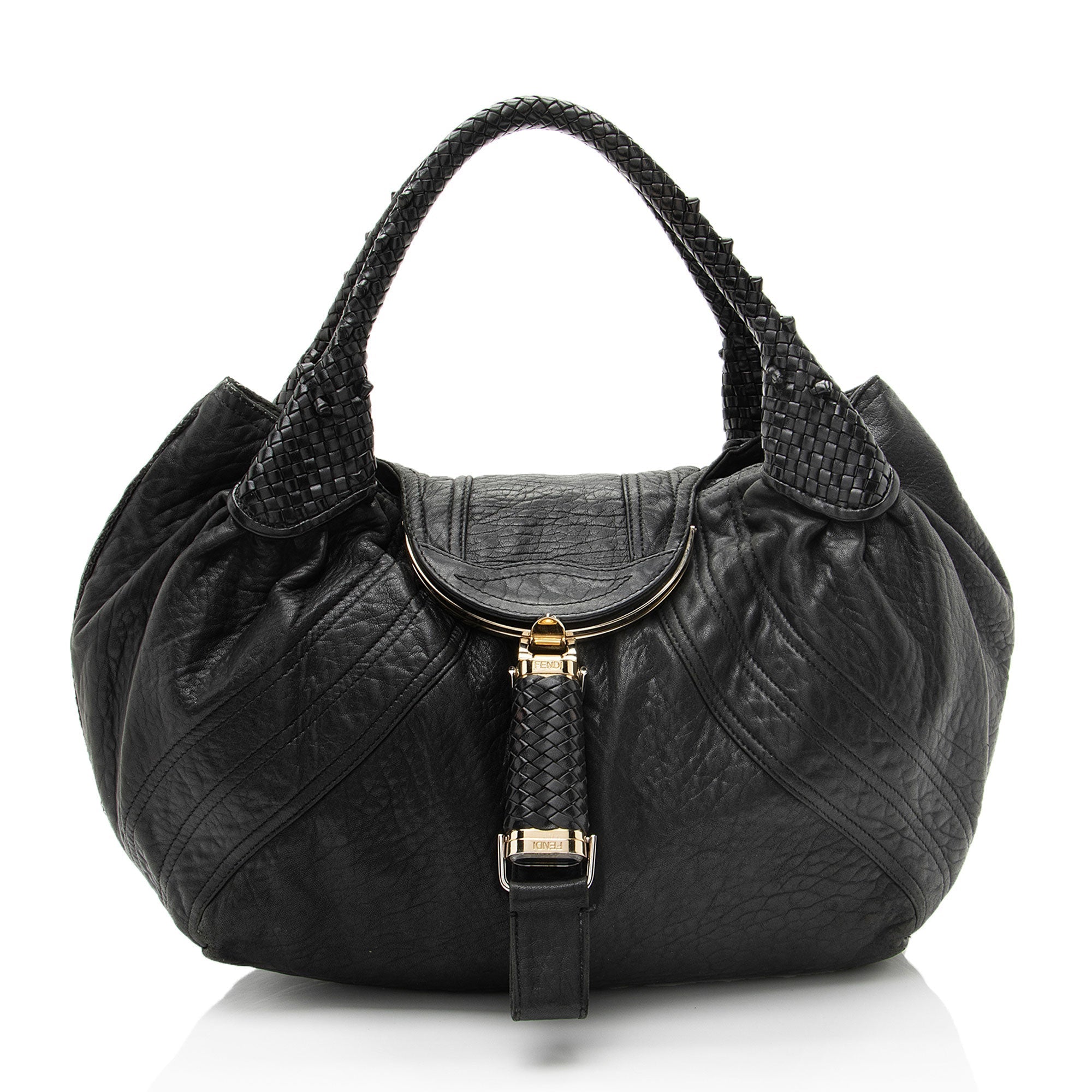 Fendi Tortuga Leather Spy Satchel