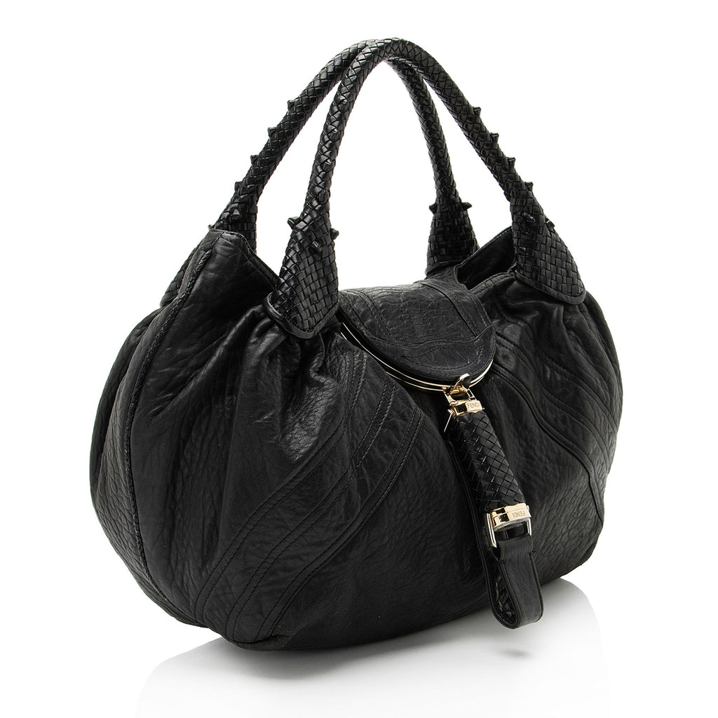 Fendi Tortuga Leather Spy Satchel
