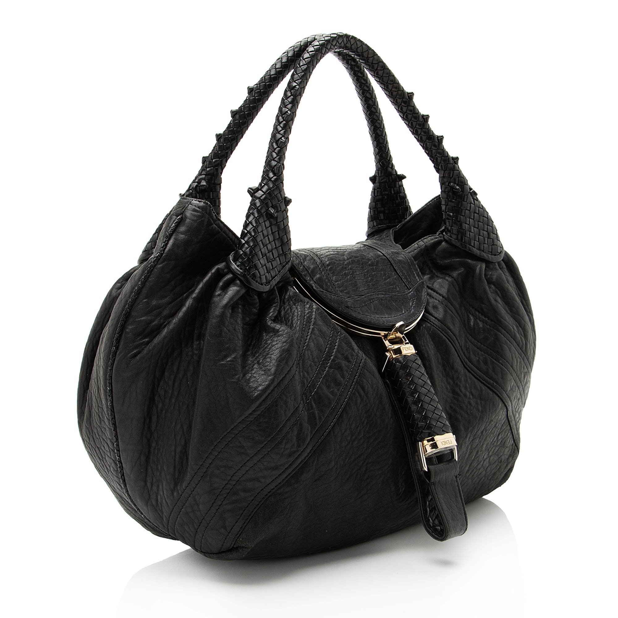Fendi Tortuga Leather Spy Satchel