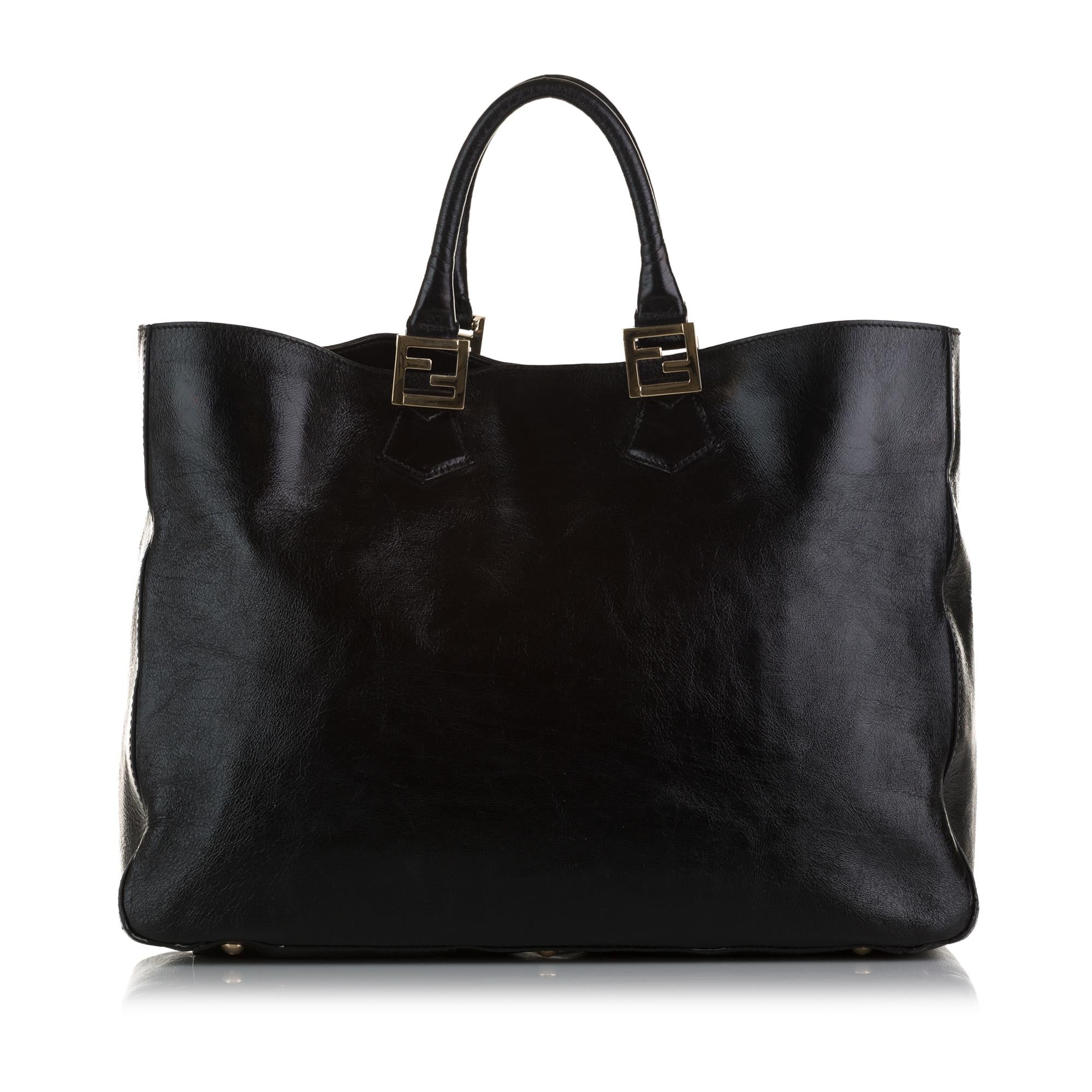 Fendi Twins Leather Tote Bag (SHG-5TD57t)
