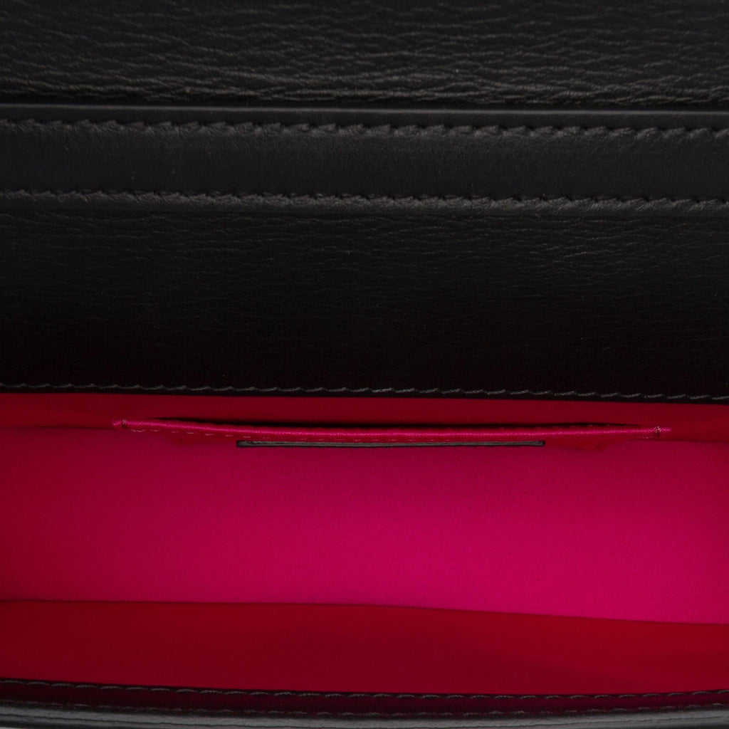 Fendi Versace Vitello Seta Fendace Brooch Baguette Satchel