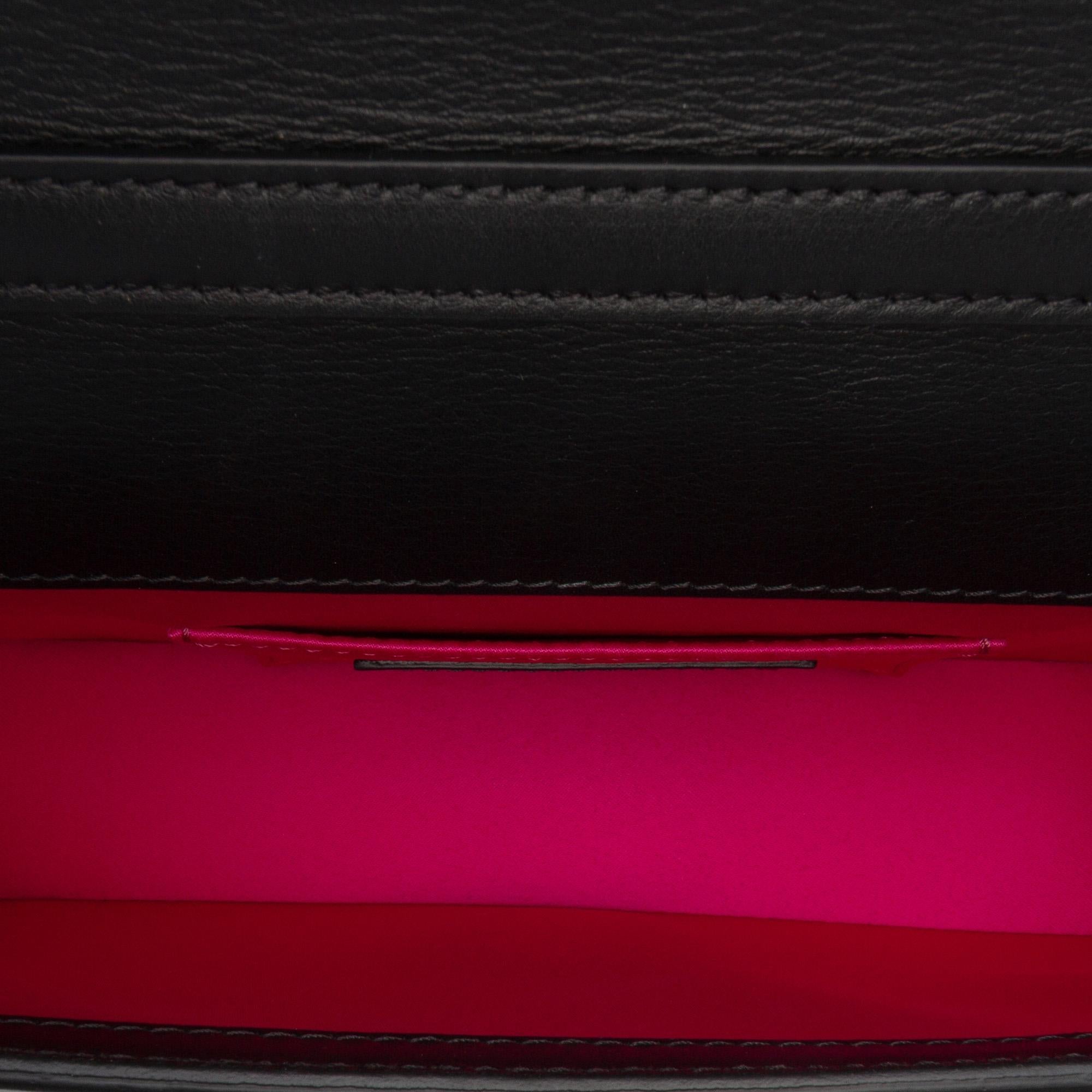Fendi Versace Vitello Seta Fendace Brooch Baguette Satchel