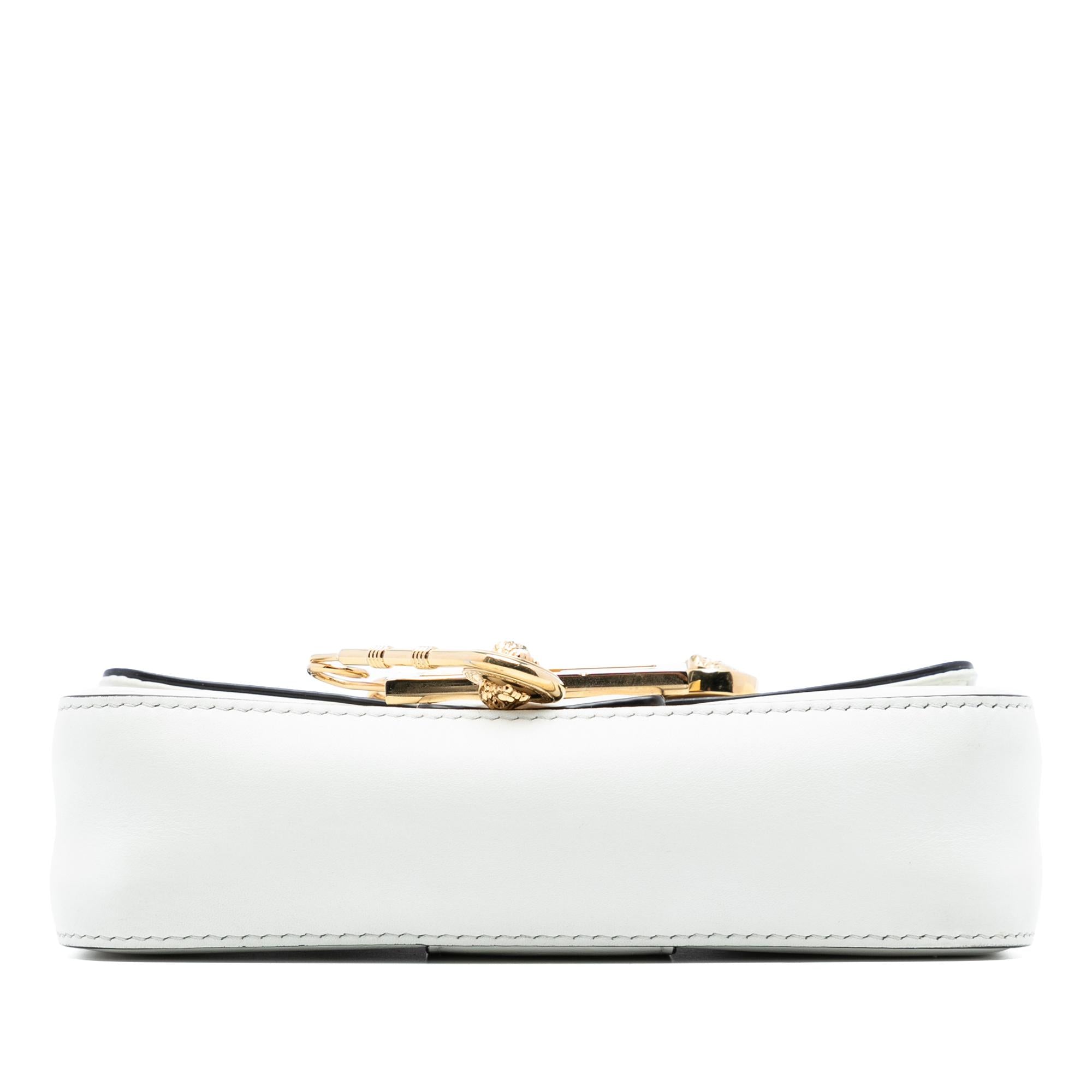 Fendi Versace Vitello Seta Fendace Mini Brooch Baguette Satchel