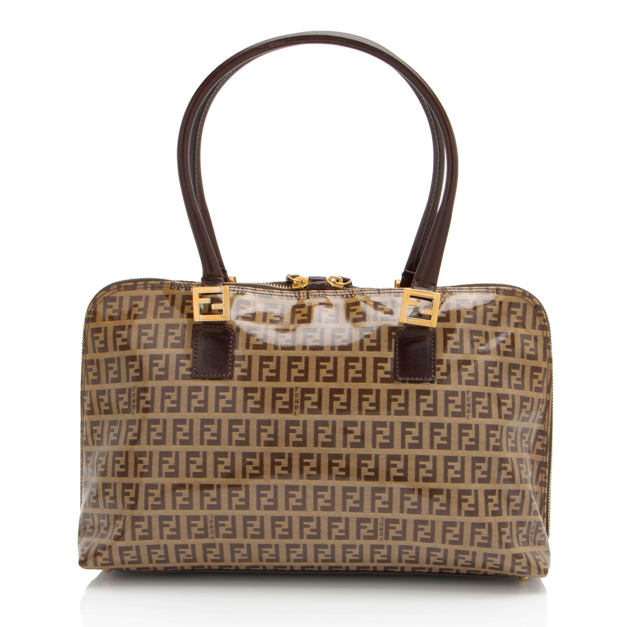 Fendi Vintage FF Zucchino Vinyl Satchel