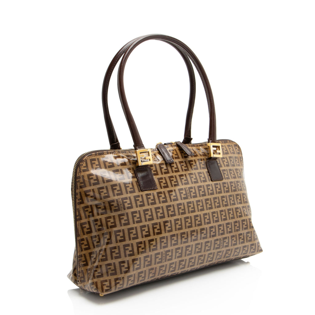 Fendi Vintage FF Zucchino Vinyl Satchel