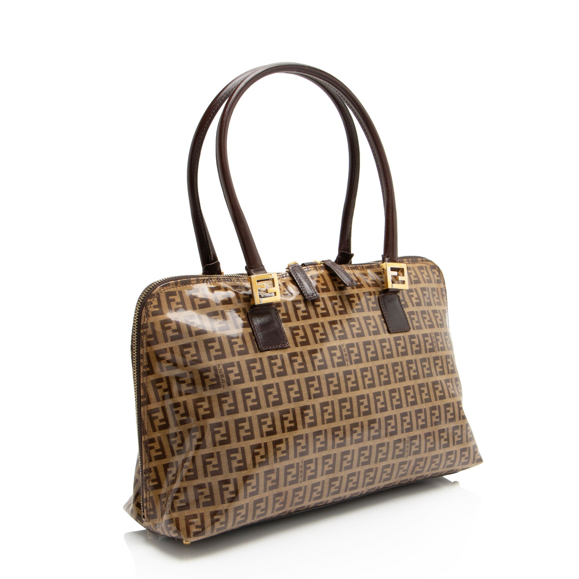 Fendi Vintage FF Zucchino Vinyl Satchel
