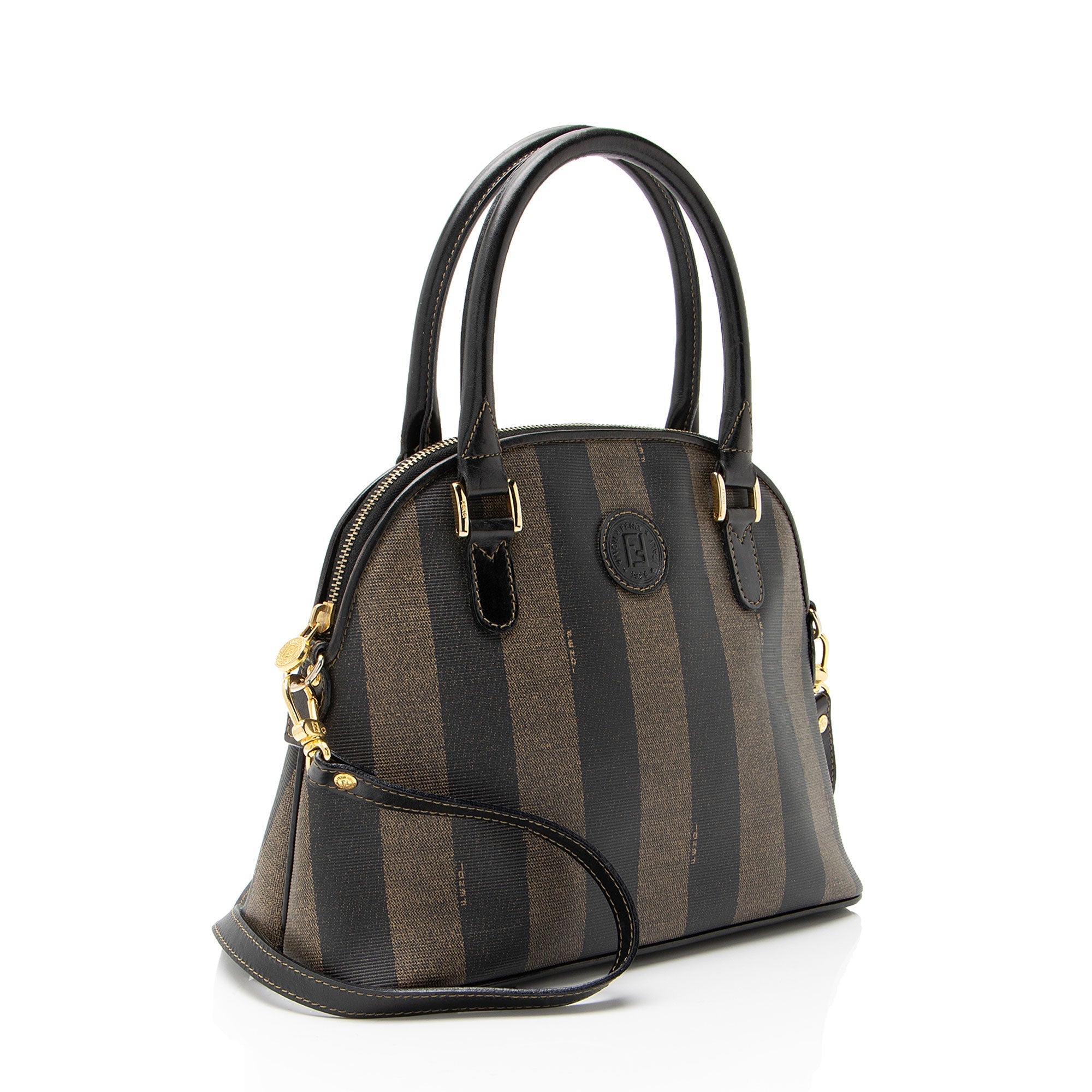 Fendi Vintage Pequin Dome Satchel