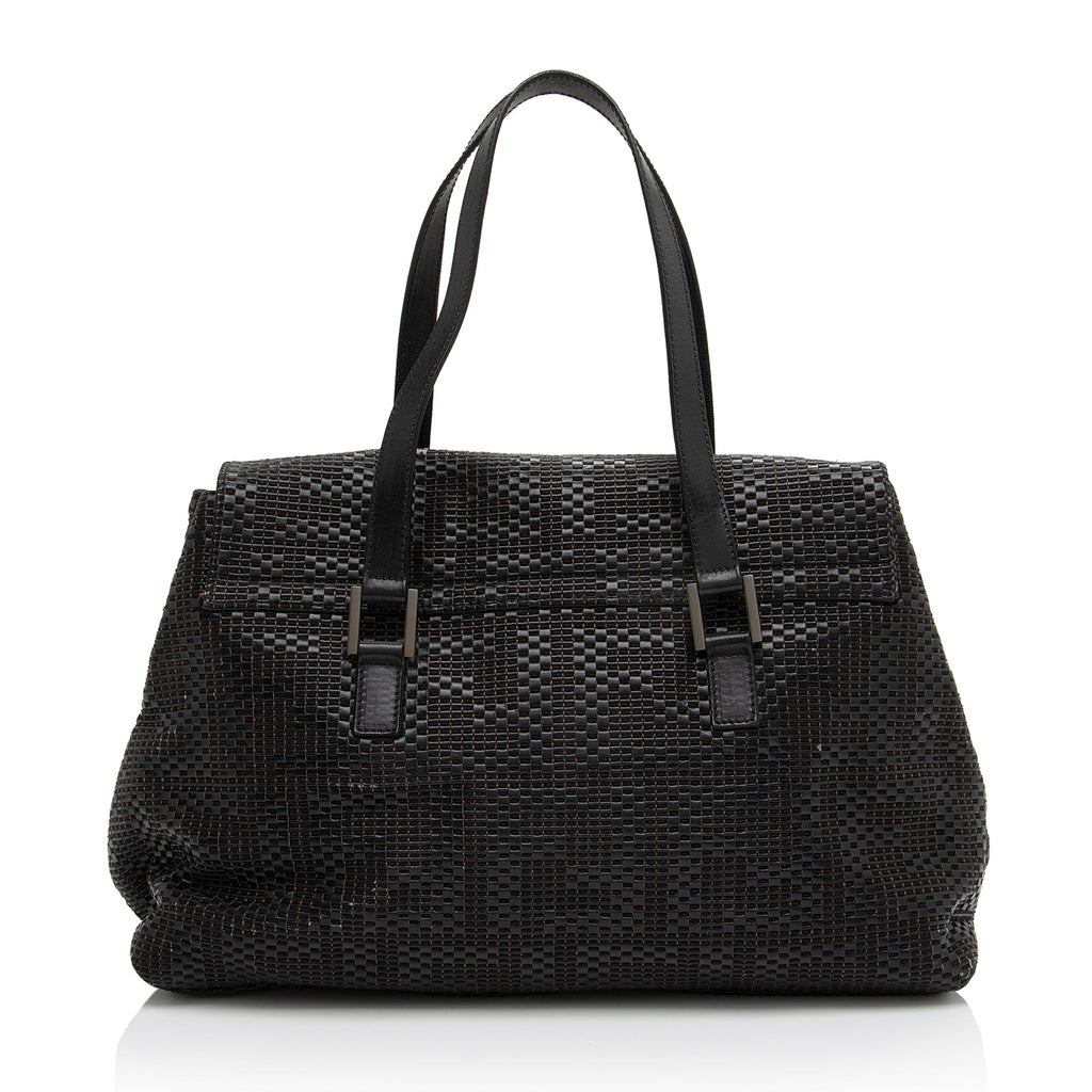 Fendi Woven Zucca Leather Forever Large Shoulder Bag (SHF-QqfMFO)