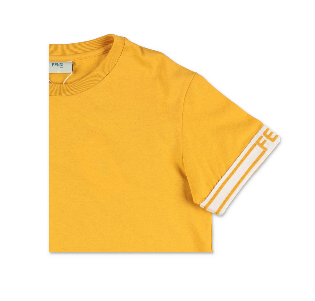FENDI KIDS LOGO TAPE T-SHIRT