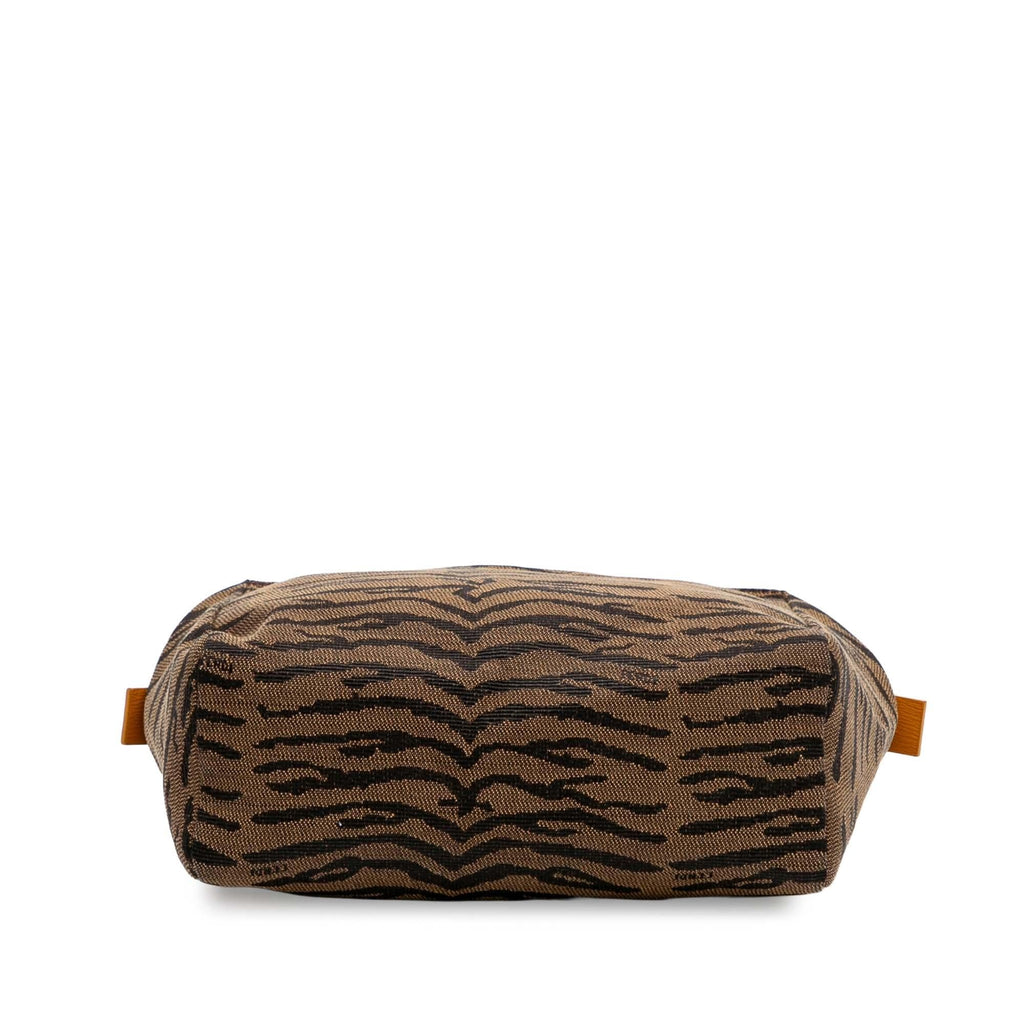Fendi Zebra Print Canvas Handbag