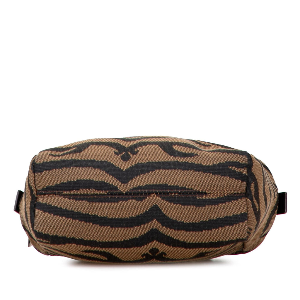 Fendi Zebra Print Canvas Handbag