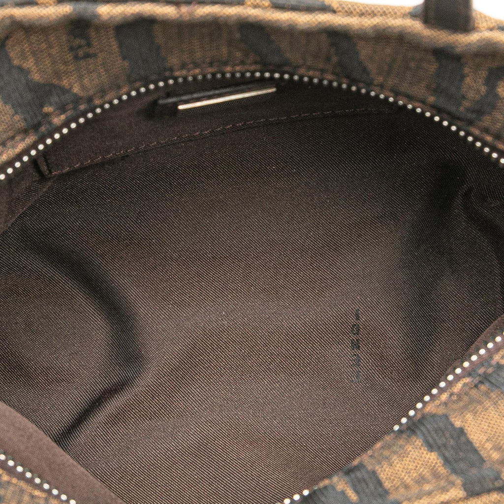 Fendi Zebra Print Canvas Handbag