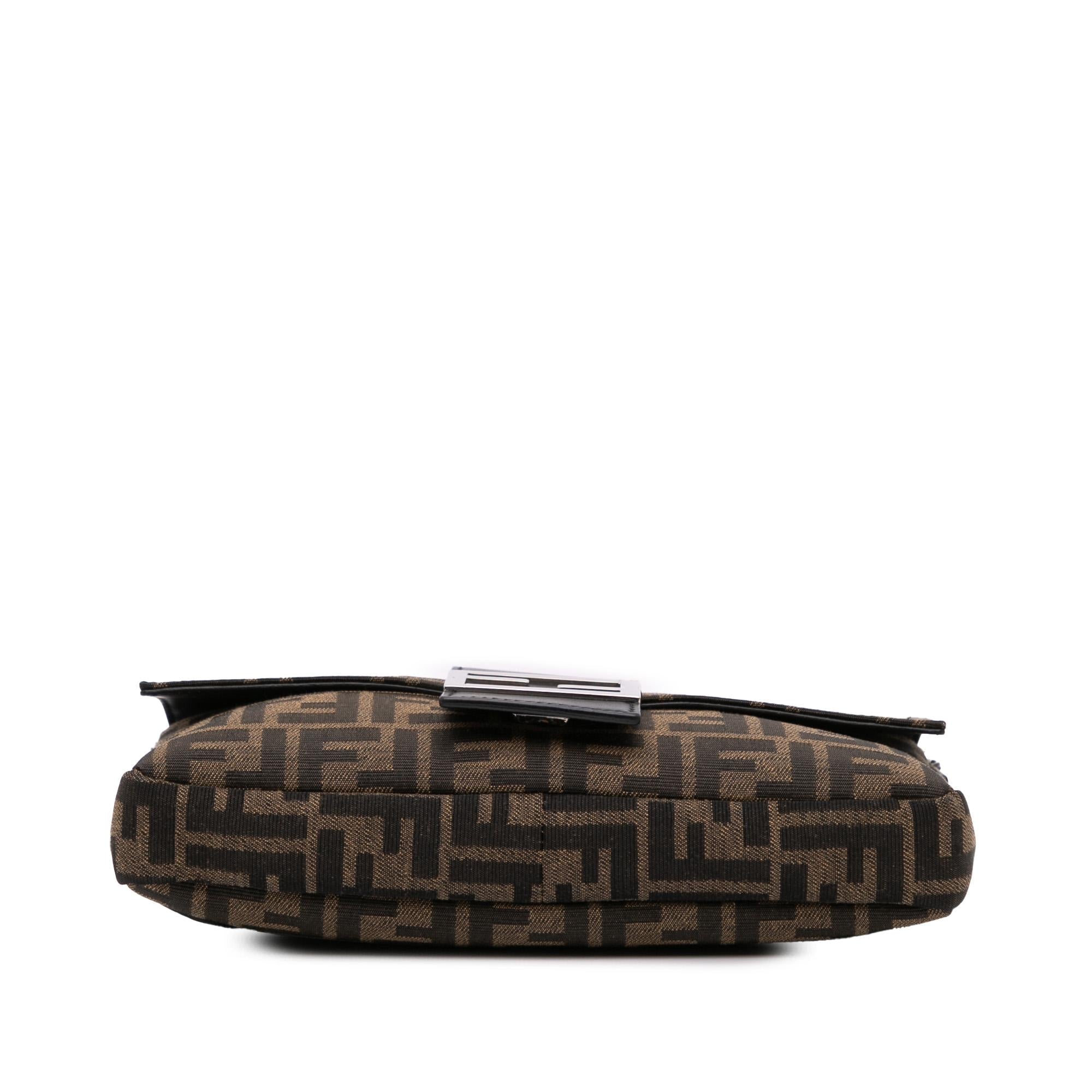 Fendi Zucca Canvas Convertible Baguette Satchel