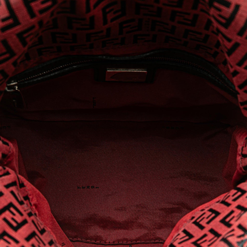 Fendi Zucca Canvas Double Flap Mamma