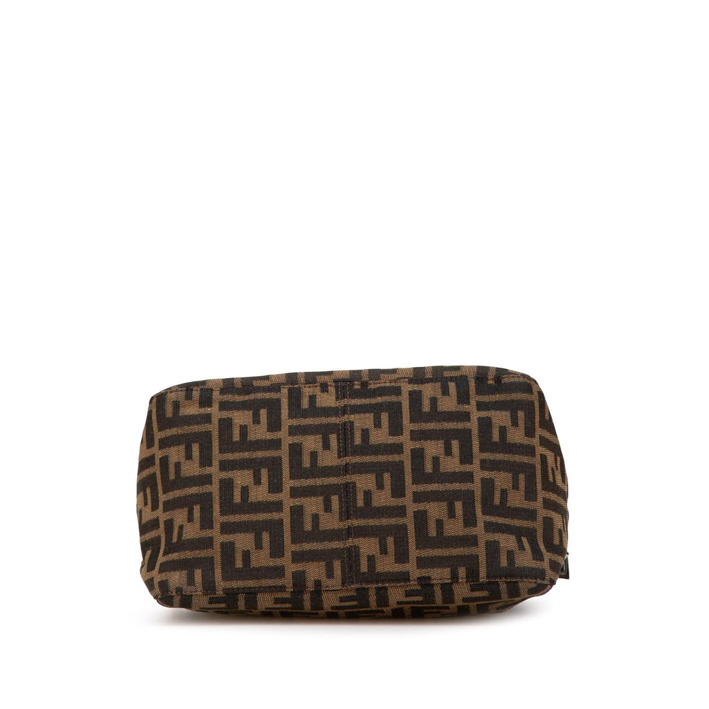 Fendi Zucca Canvas Double Flap Shoulder Bag