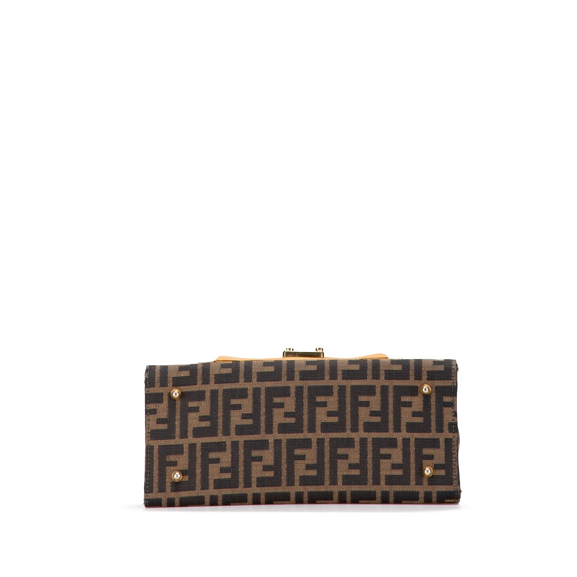 Fendi Zucca Canvas Front Pocket Tote