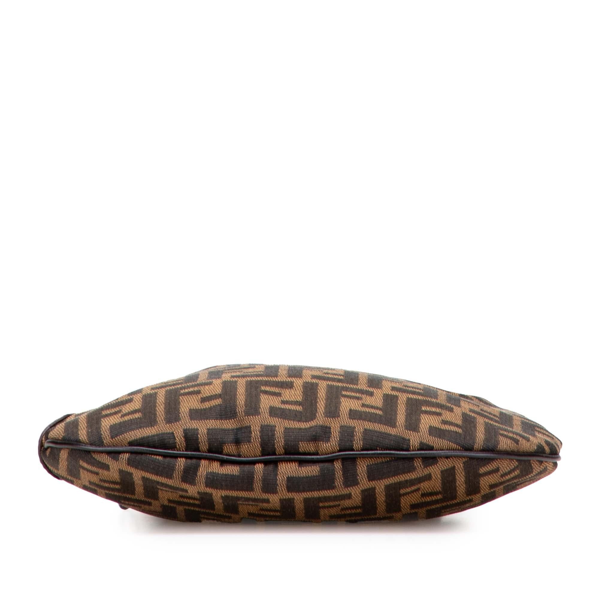 Fendi Zucca Canvas Oyster Shoulder Bag
