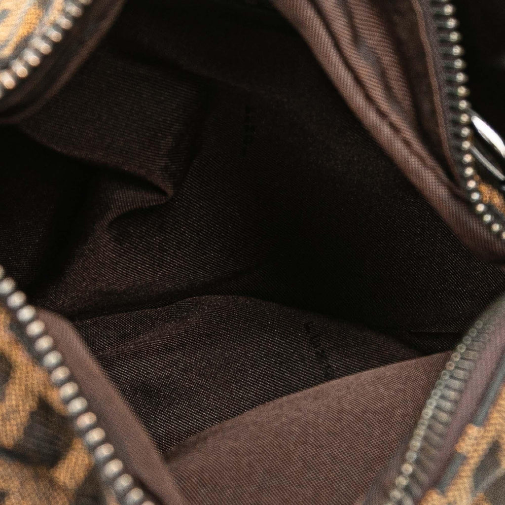 Fendi Zucca Canvas Oyster Shoulder Bag