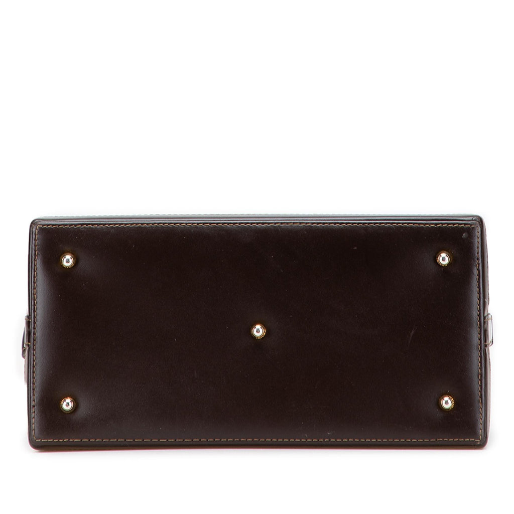 Fendi Zucca Canvas Push Lock Box Handbag