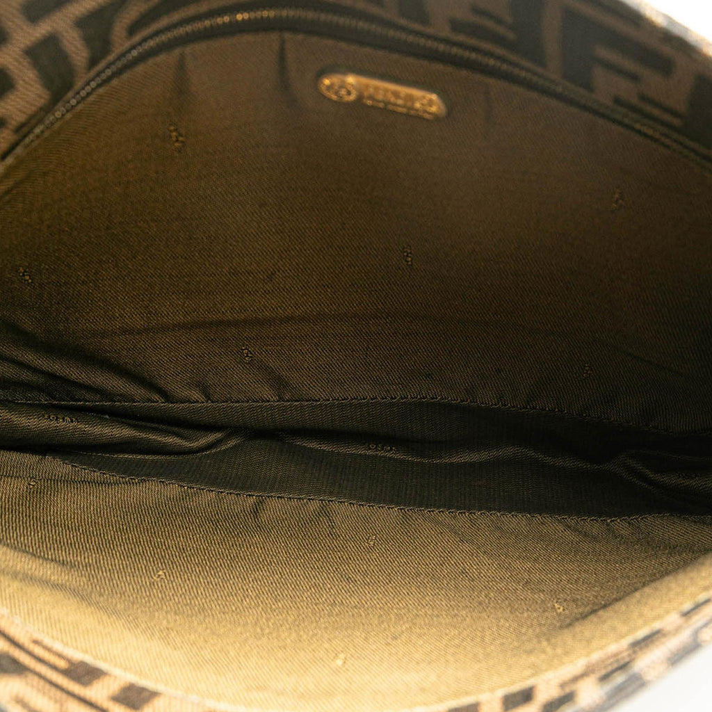 Fendi Zucca Canvas Shoulder Bag