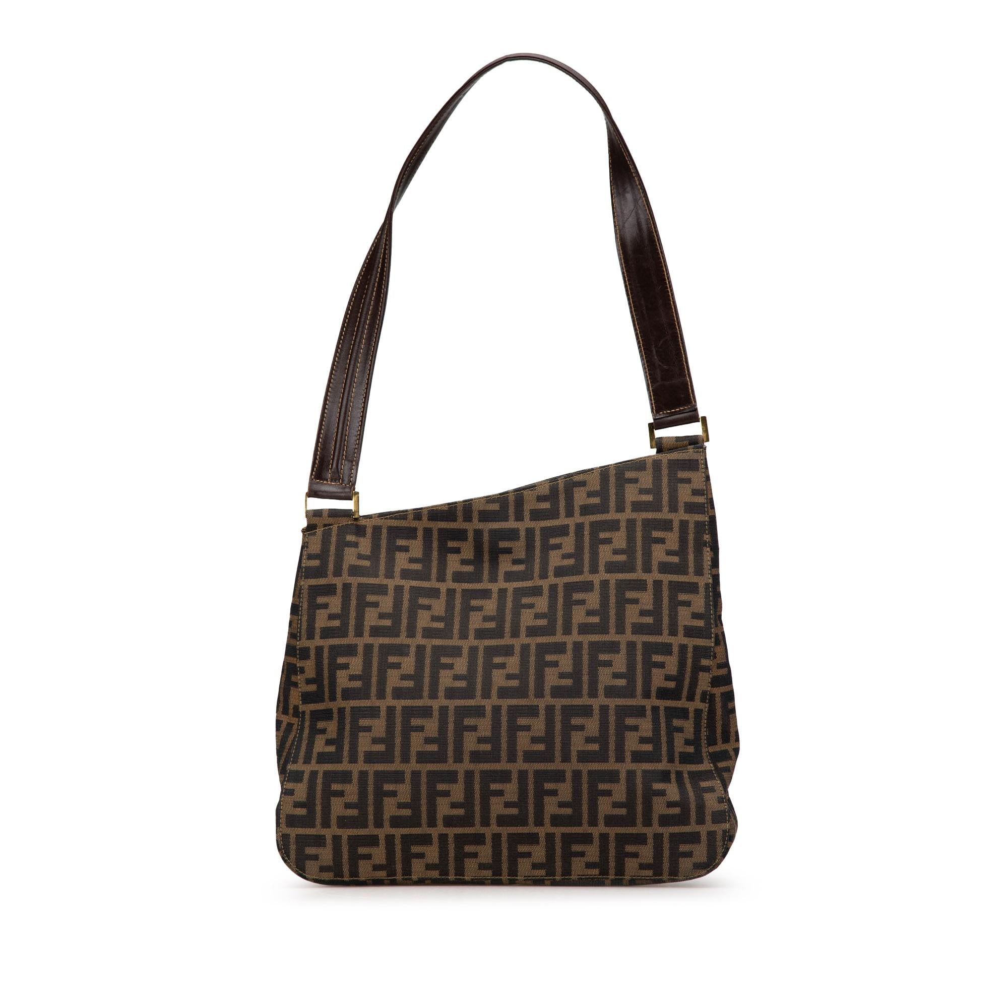Fendi Zucca Canvas Shoulder Bag