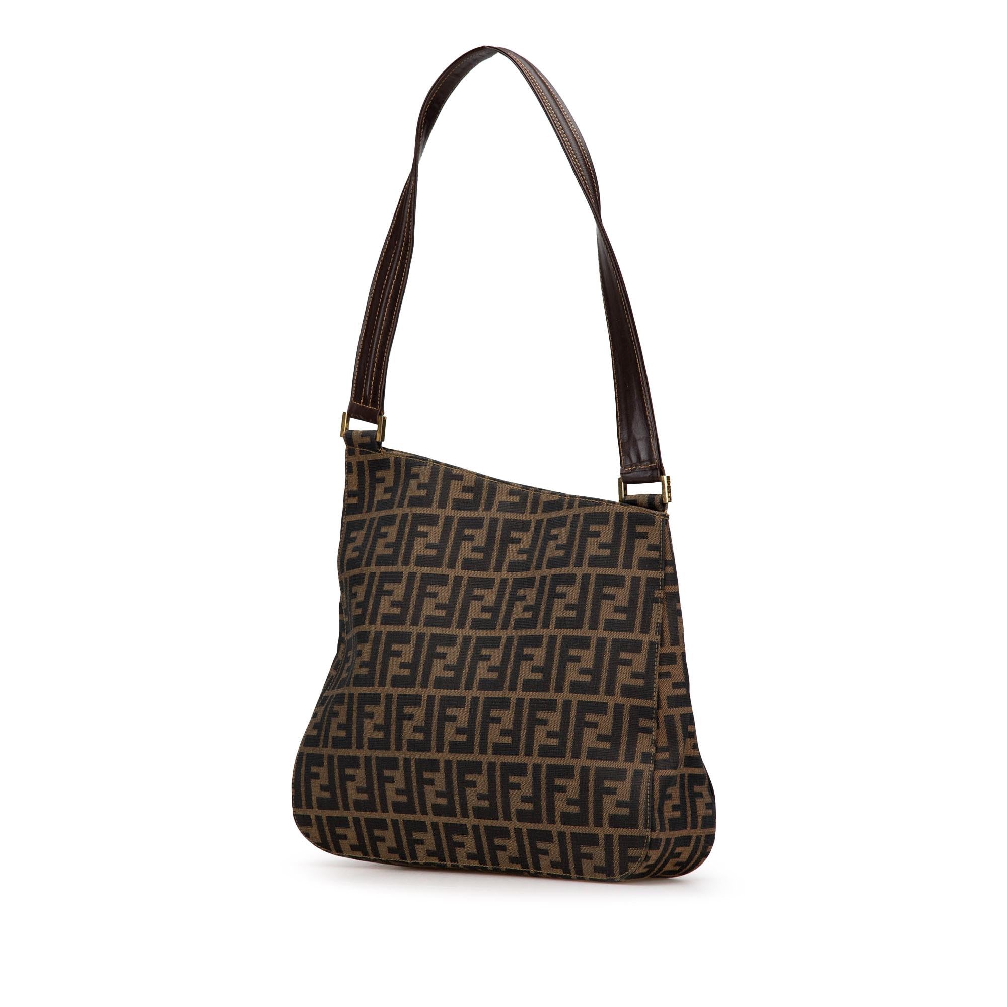 Fendi Zucca Canvas Shoulder Bag