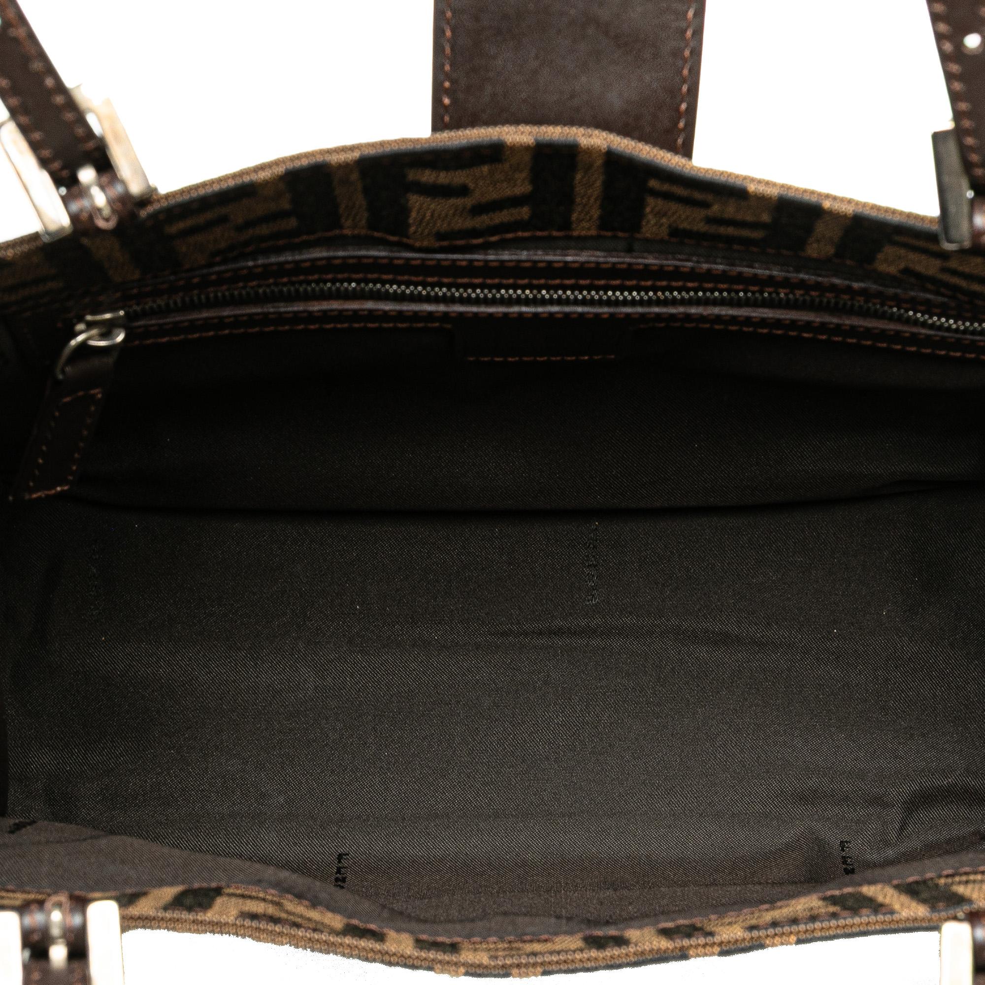 Fendi Zucca Canvas Shoulder Bag