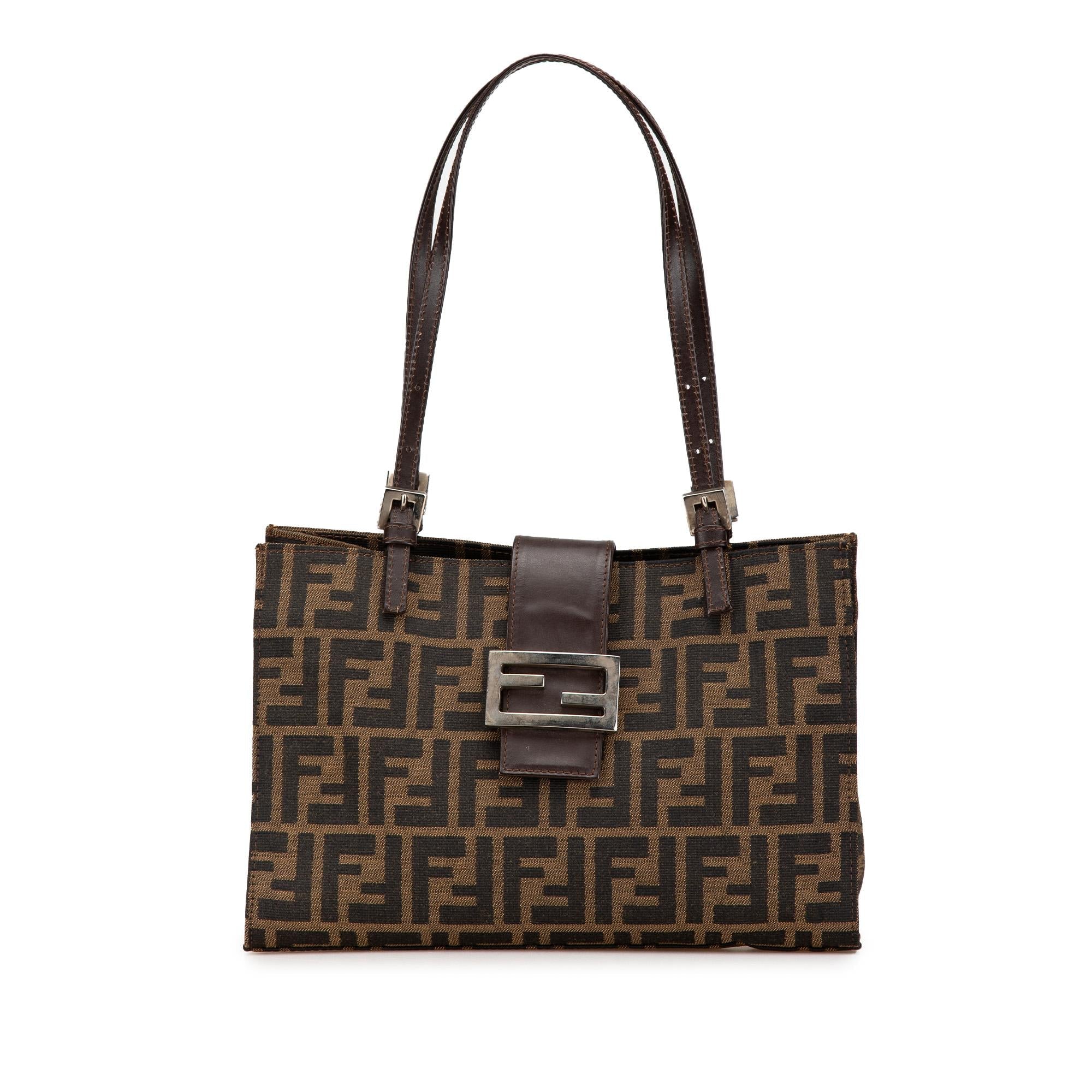 Fendi Zucca Canvas Shoulder Bag