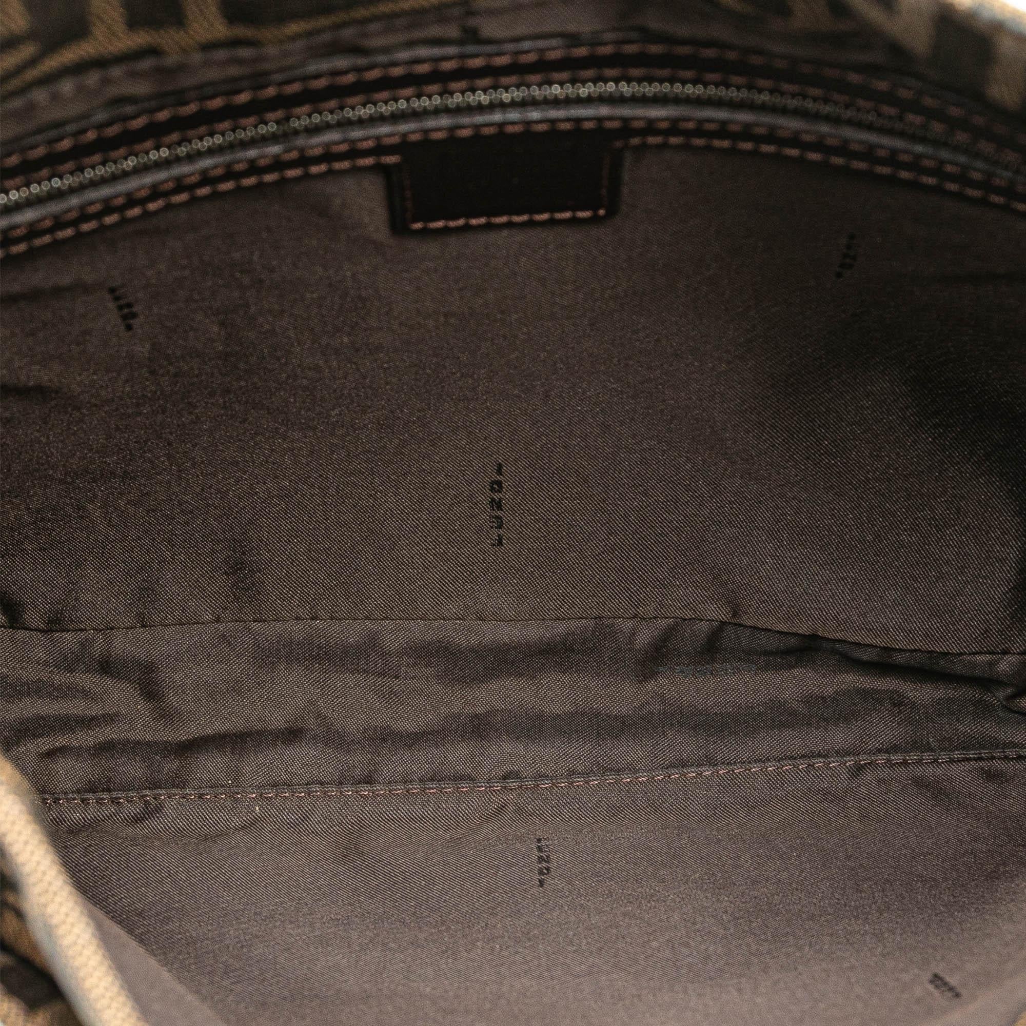 Fendi Zucca Canvas Shoulder Bag