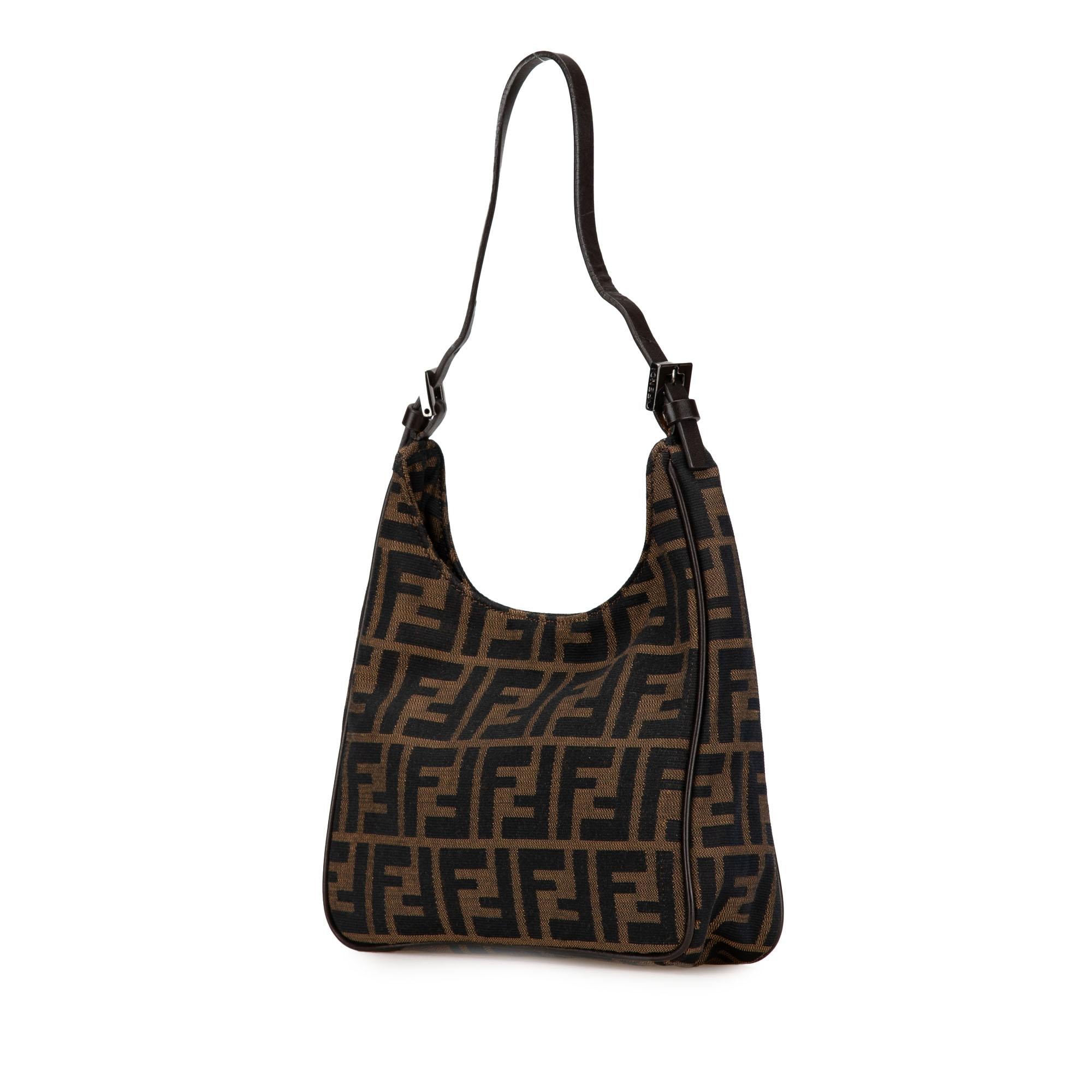 Fendi Zucca Canvas Shoulder Bag