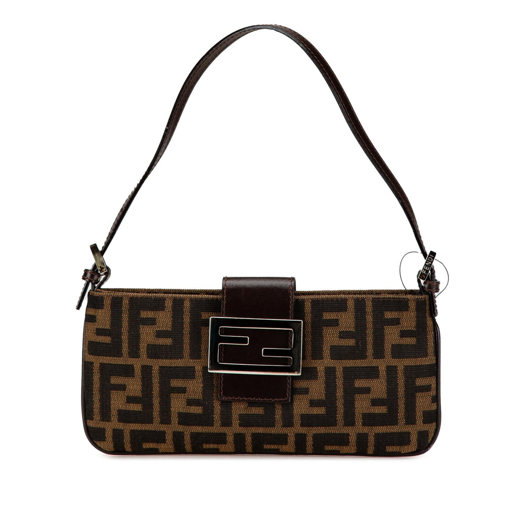 Fendi Zucca Canvas Shoulder Bag