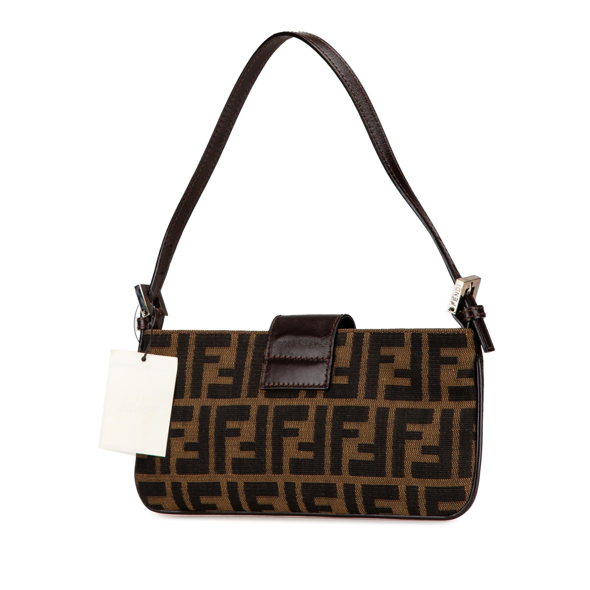 Fendi Zucca Canvas Shoulder Bag