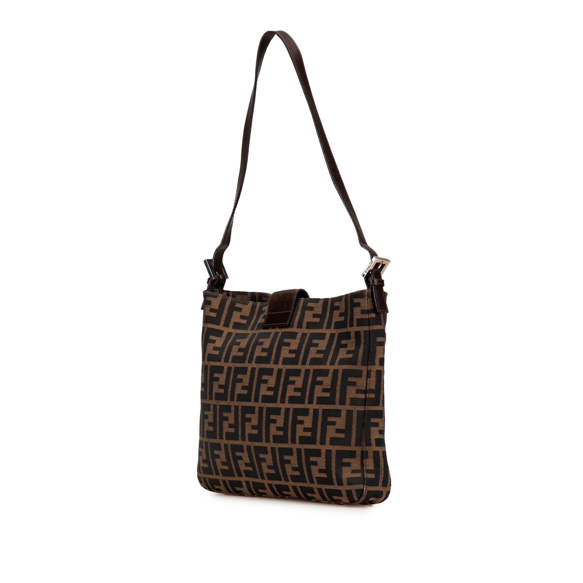 Fendi Zucca Canvas Shoulder Bag