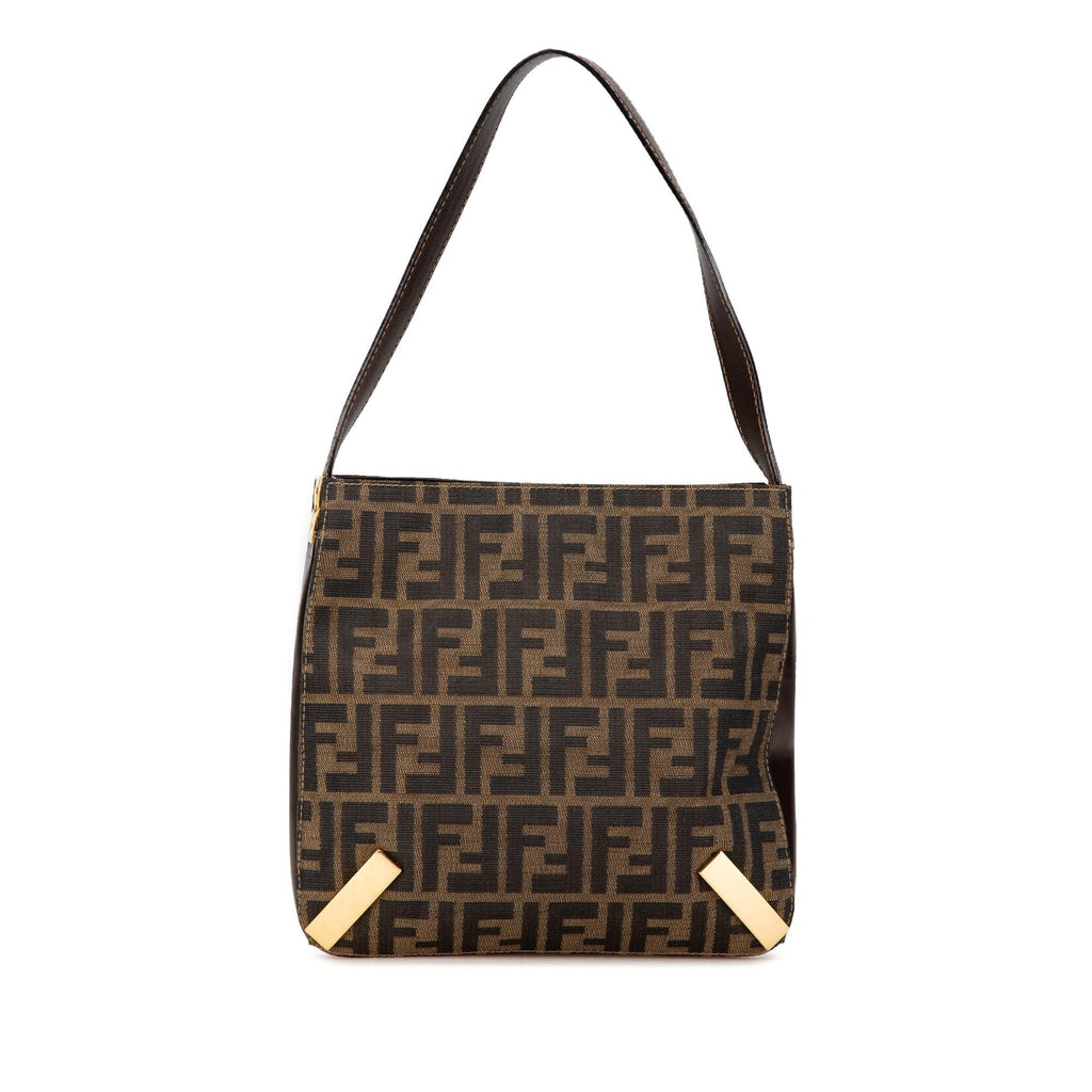Fendi Zucca Canvas Shoulder Bag