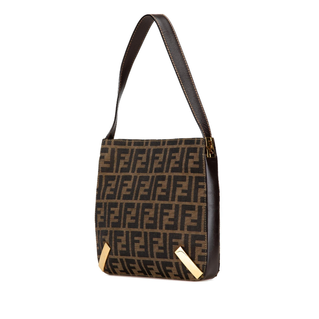 Fendi Zucca Canvas Shoulder Bag