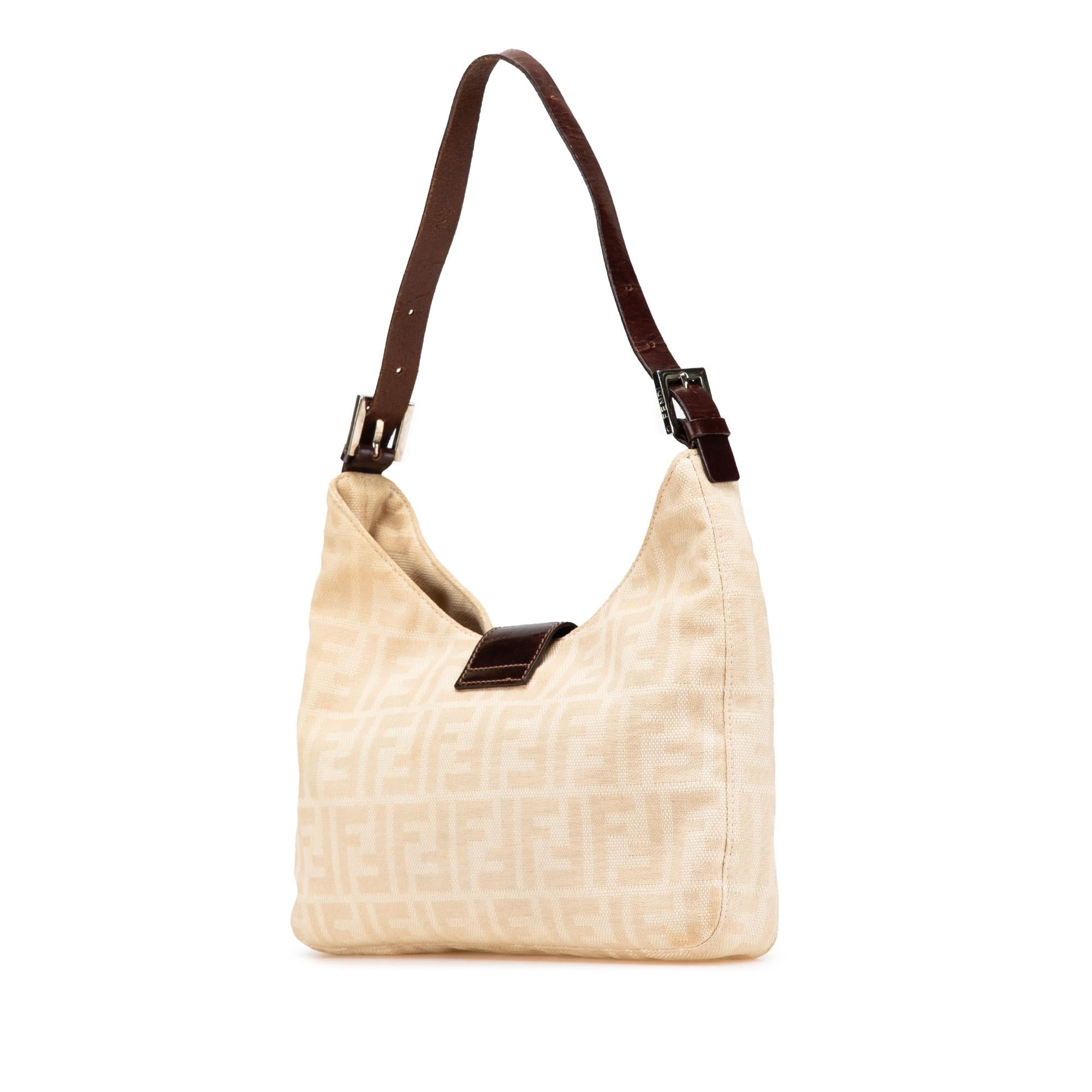 Fendi Zucca Canvas Shoulder Bag