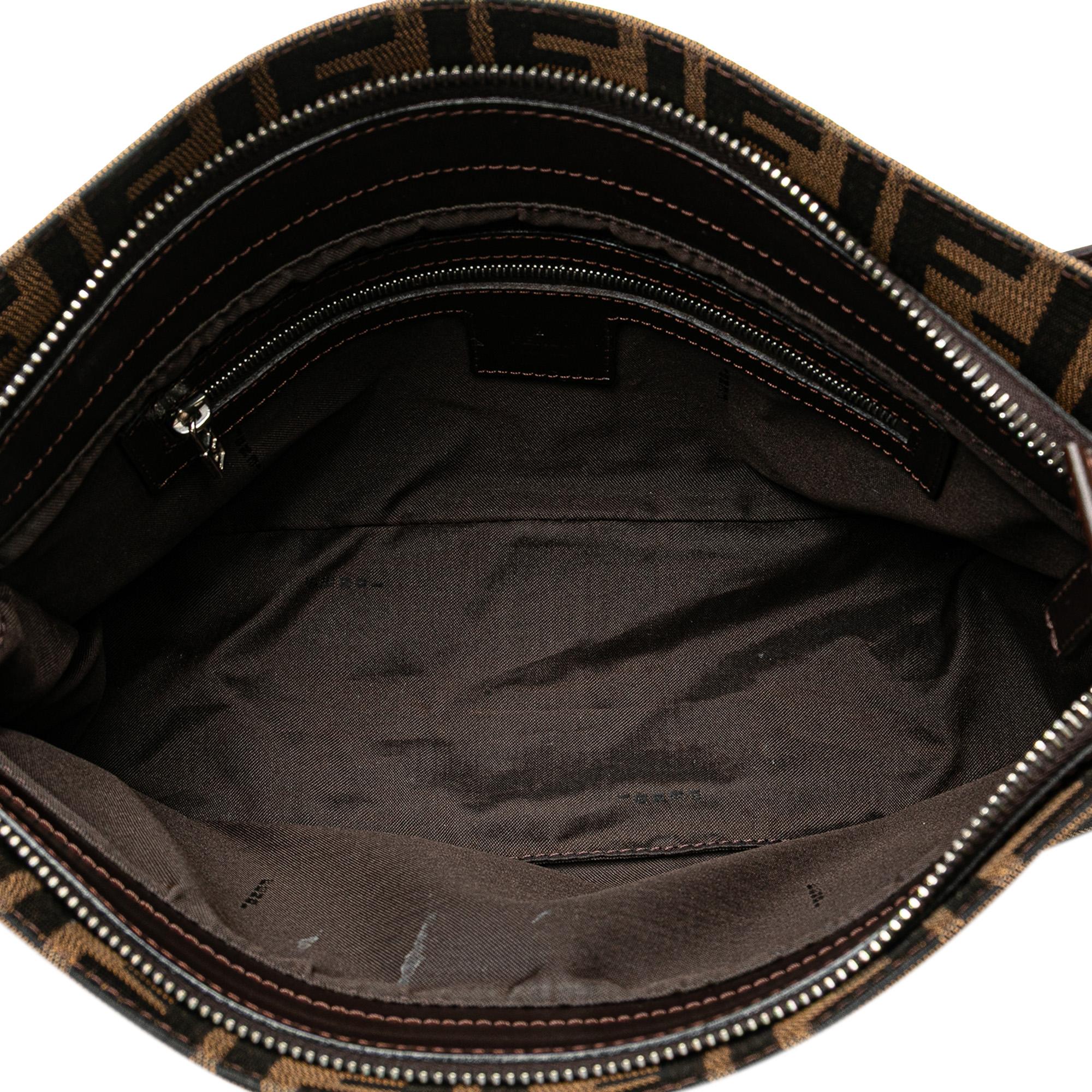 Fendi Zucca Canvas Shoulder Bag