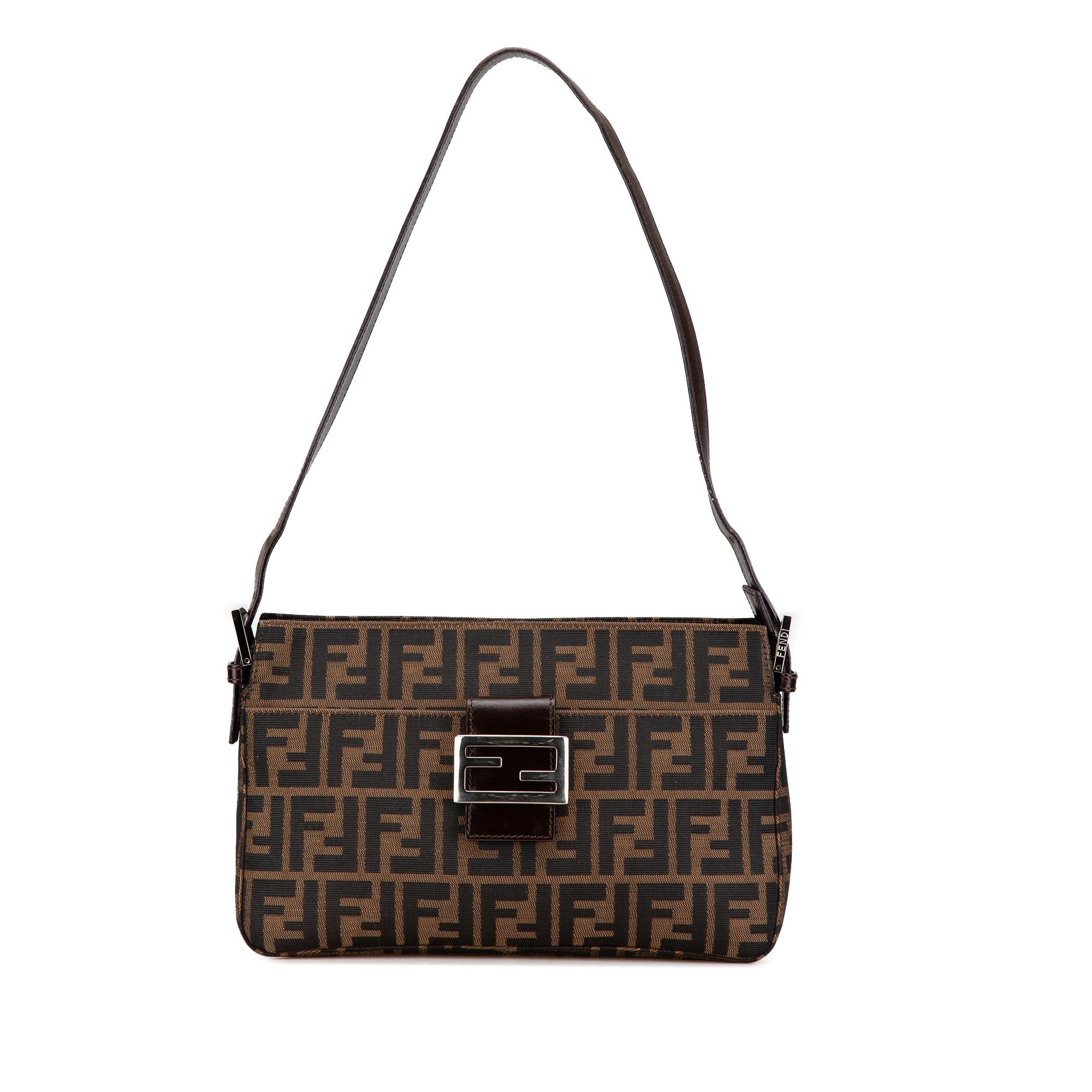 Fendi Zucca Canvas Shoulder Bag