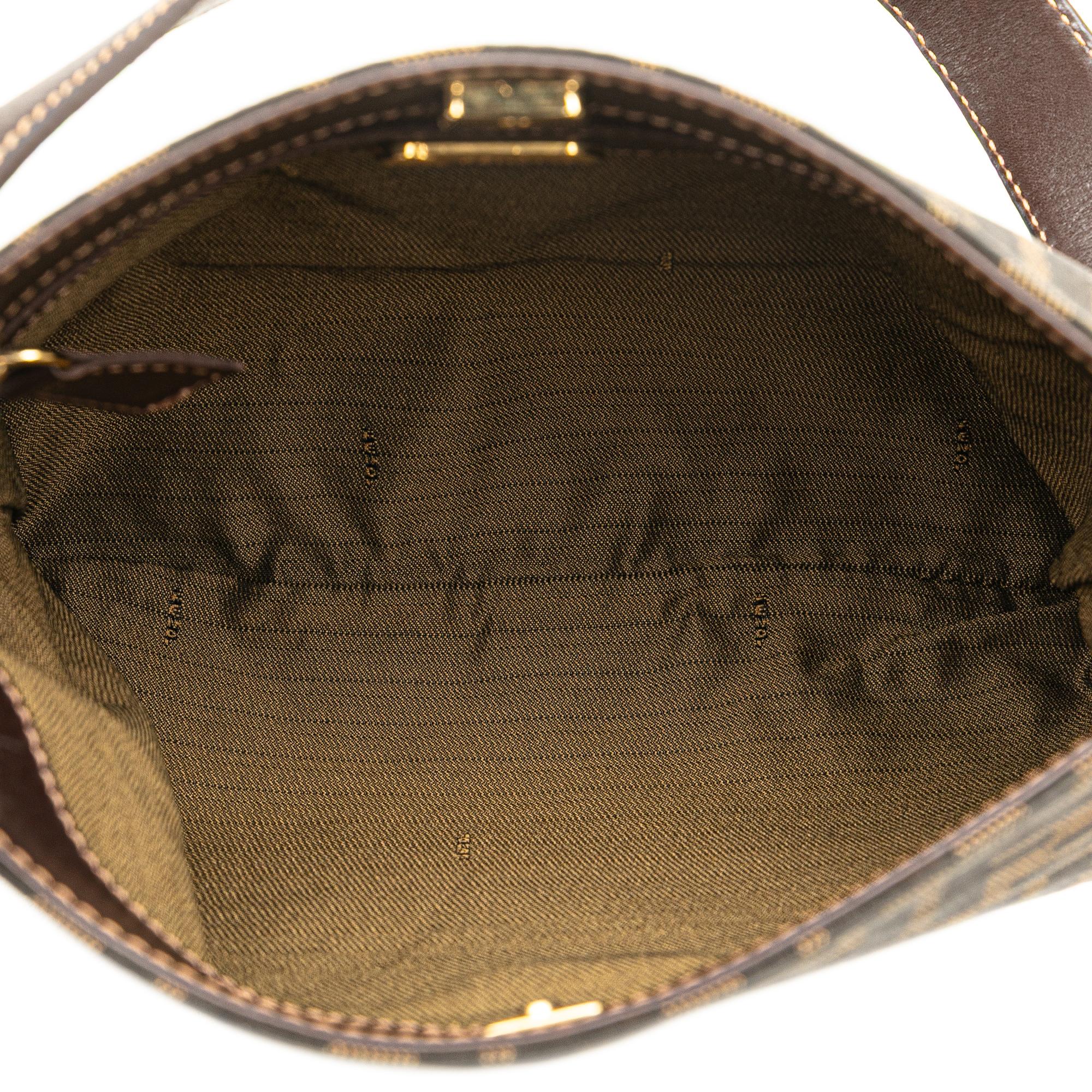 Fendi Zucca Canvas Shoulder Bag
