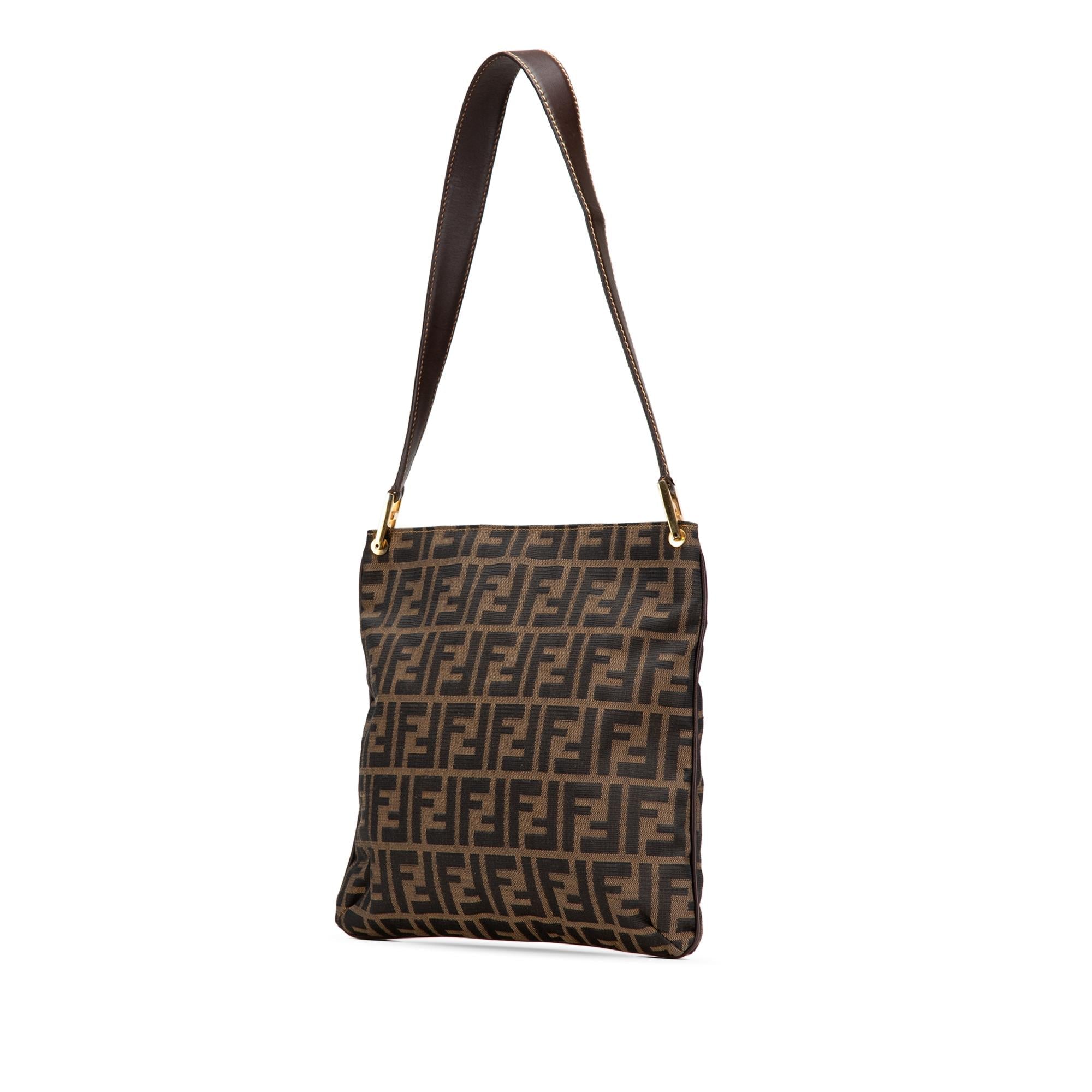 Fendi Zucca Canvas Shoulder Bag