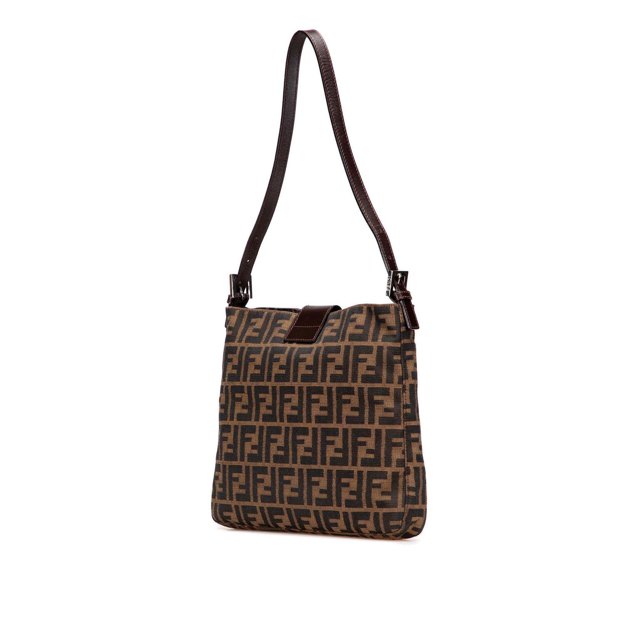 Fendi Zucca Canvas Shoulder Bag