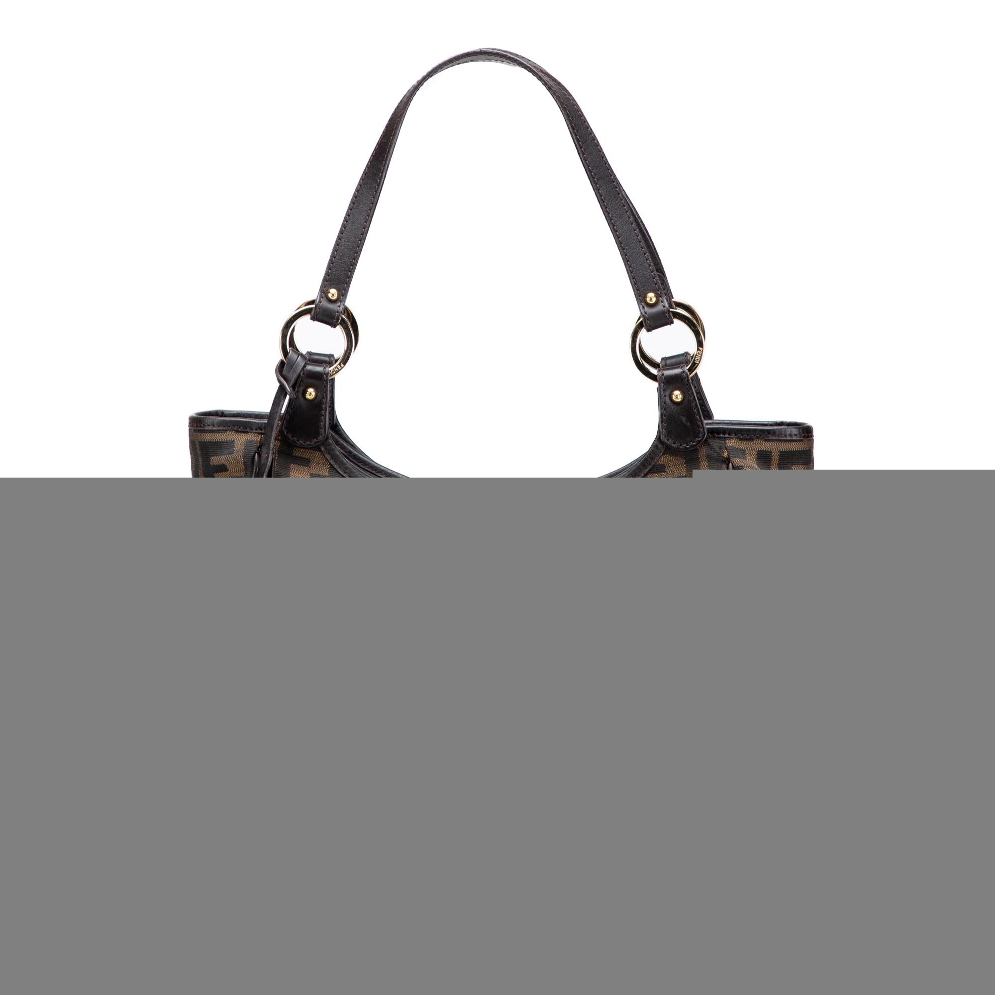 Fendi Zucca Canvas Shoulder Bag