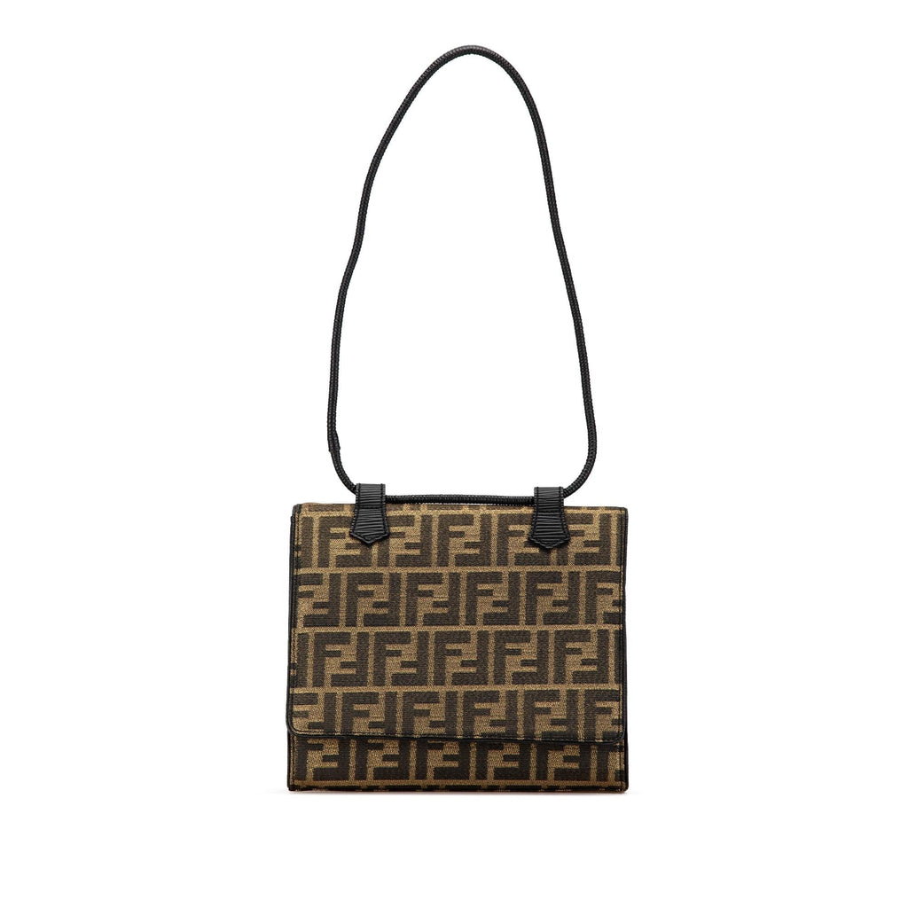 Fendi Zucca Canvas Shoulder Bag