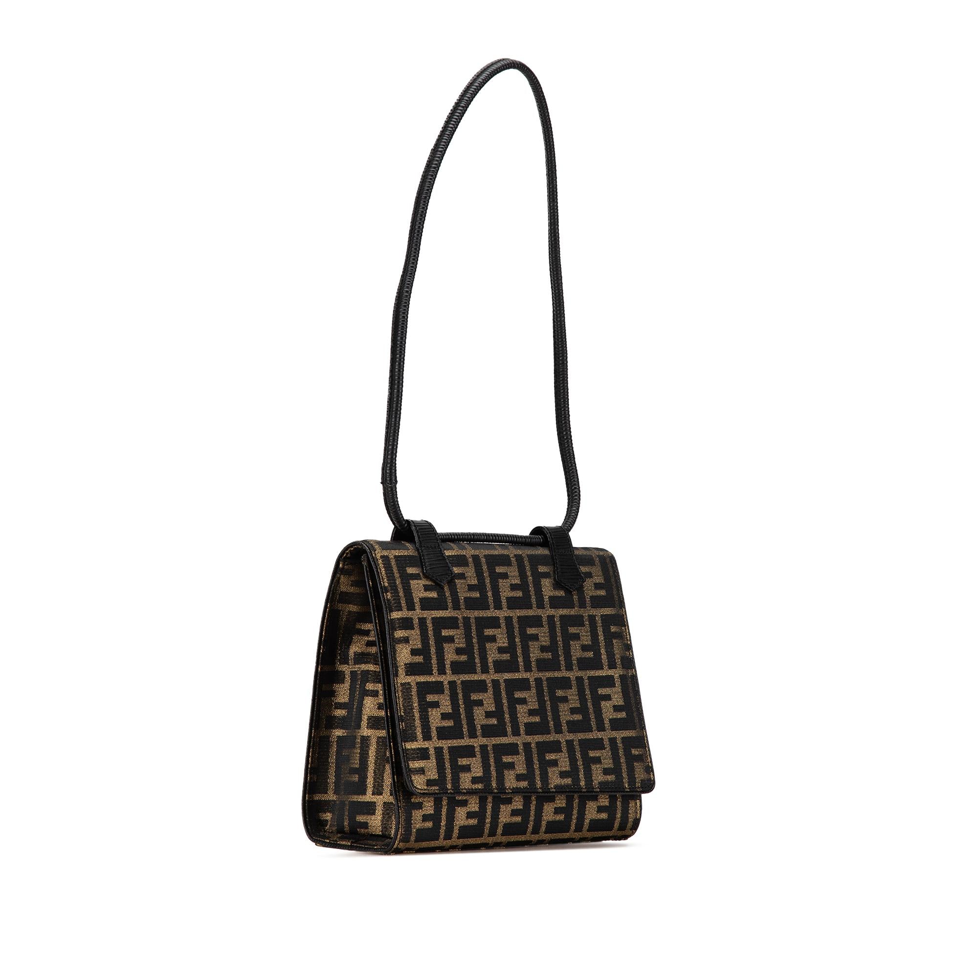 Fendi Zucca Canvas Shoulder Bag