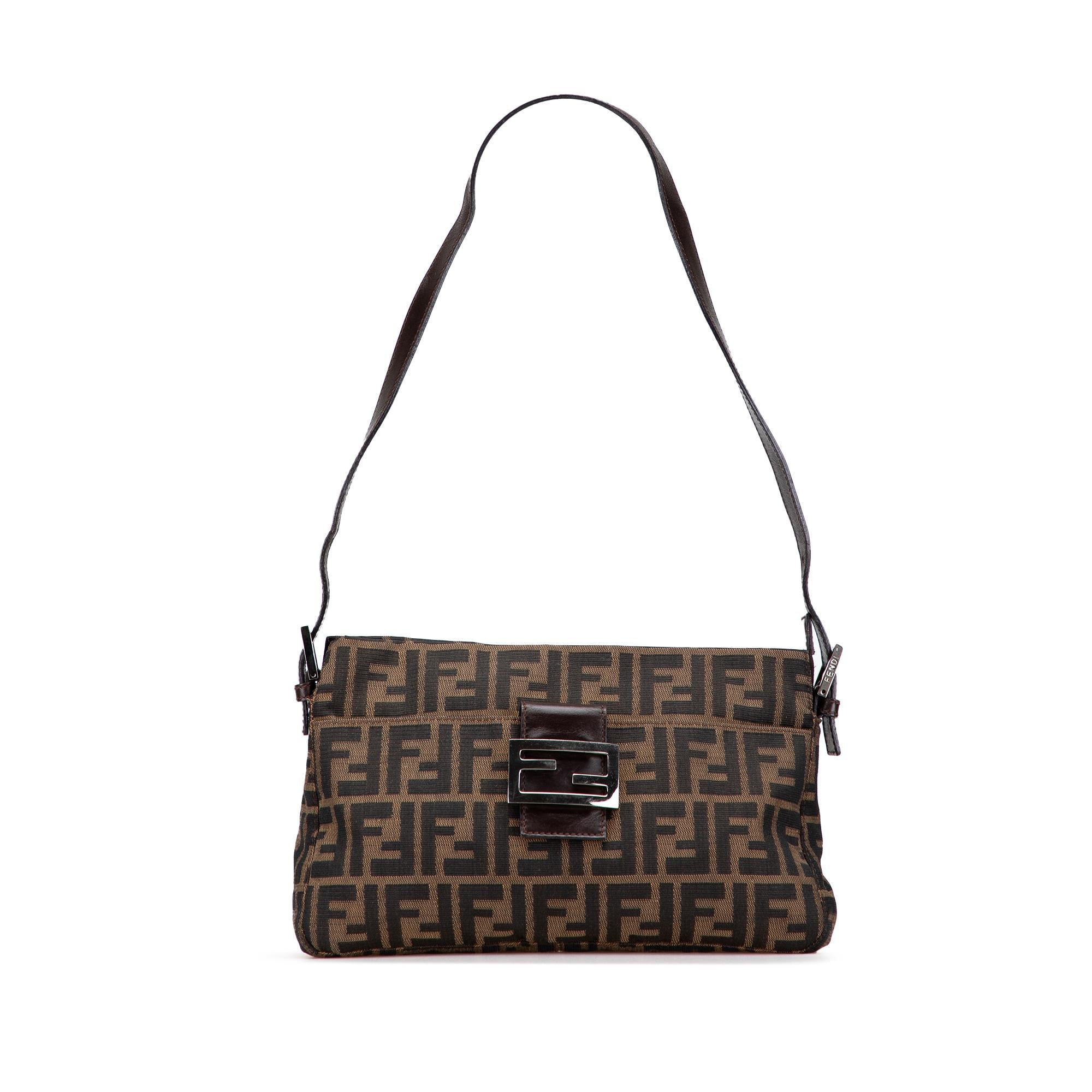 Fendi Zucca Canvas Shoulder Bag