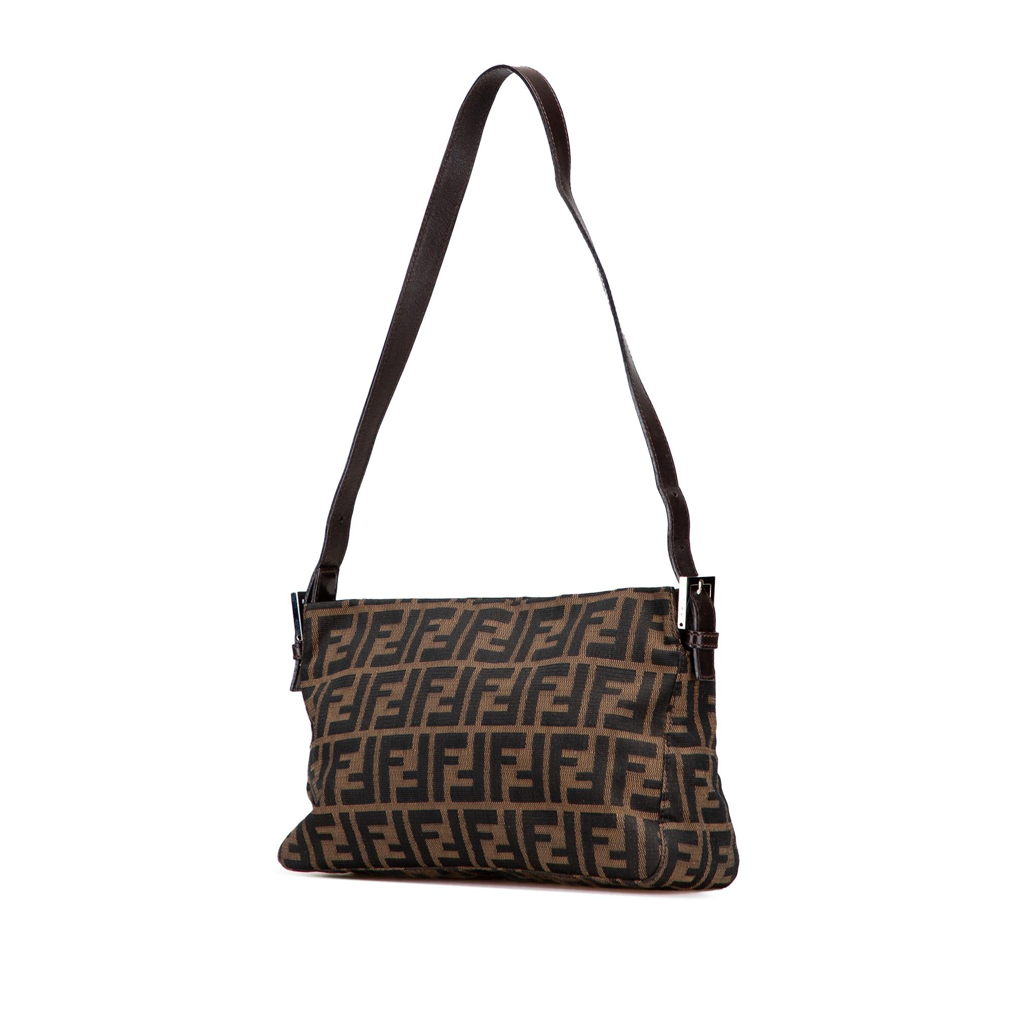 Fendi Zucca Canvas Shoulder Bag