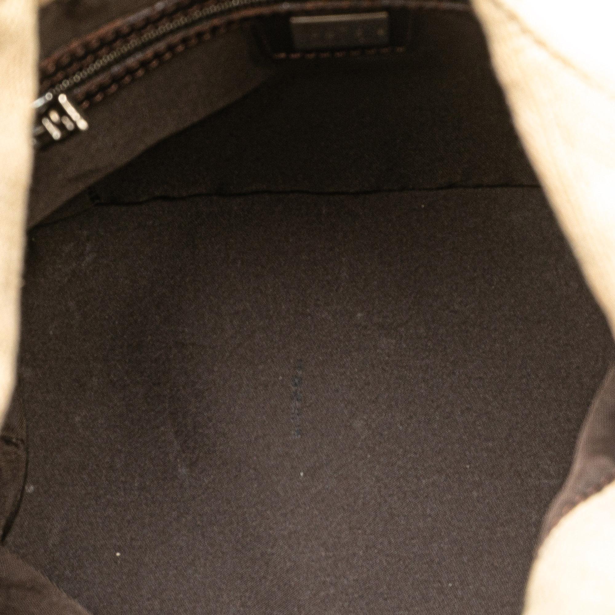 Fendi Zucca Canvas Shoulder Bag