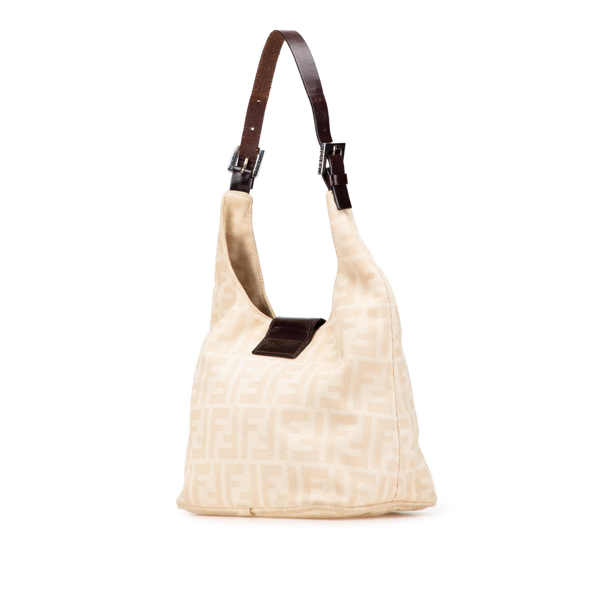 Fendi Zucca Canvas Shoulder Bag